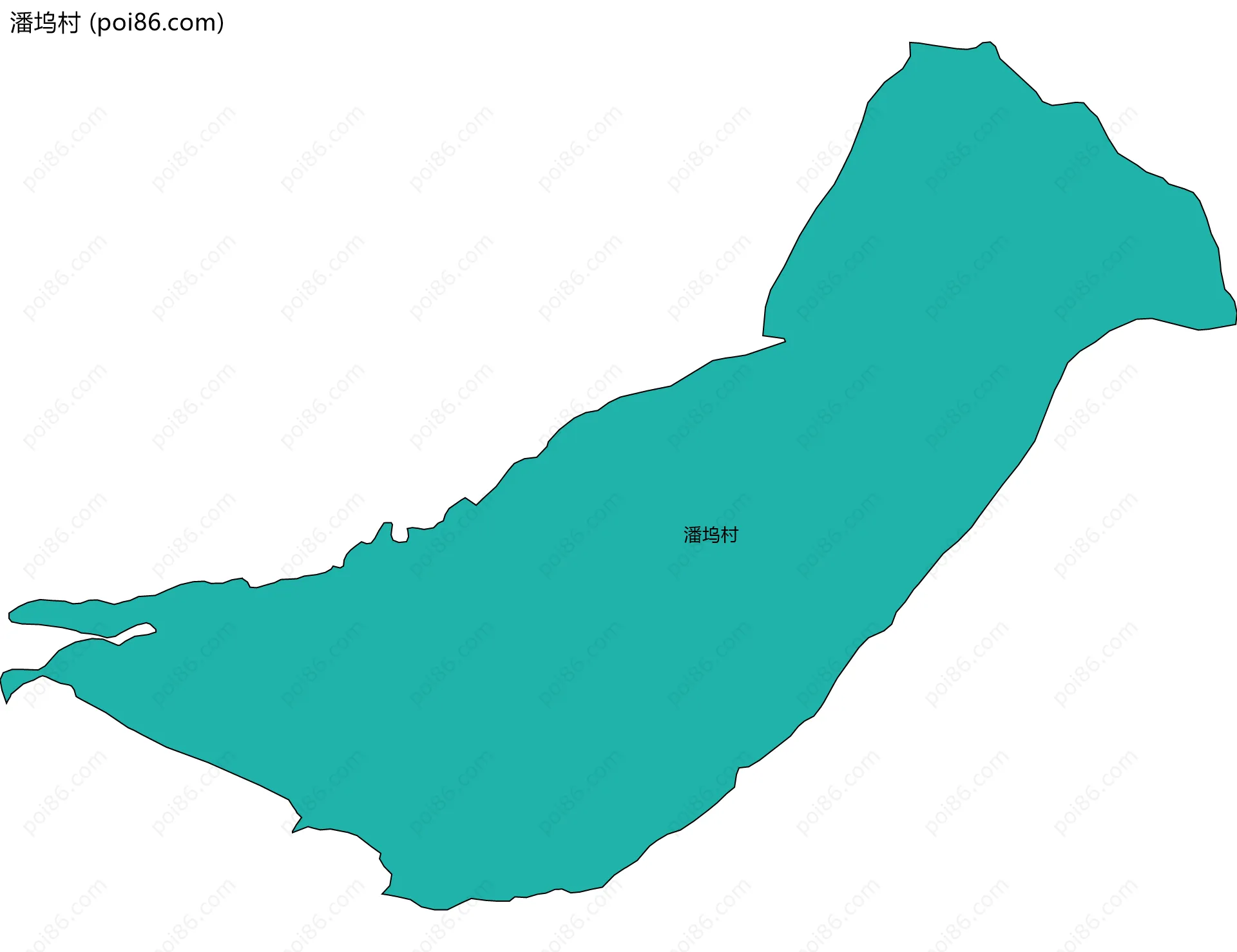 潘坞村边界地图