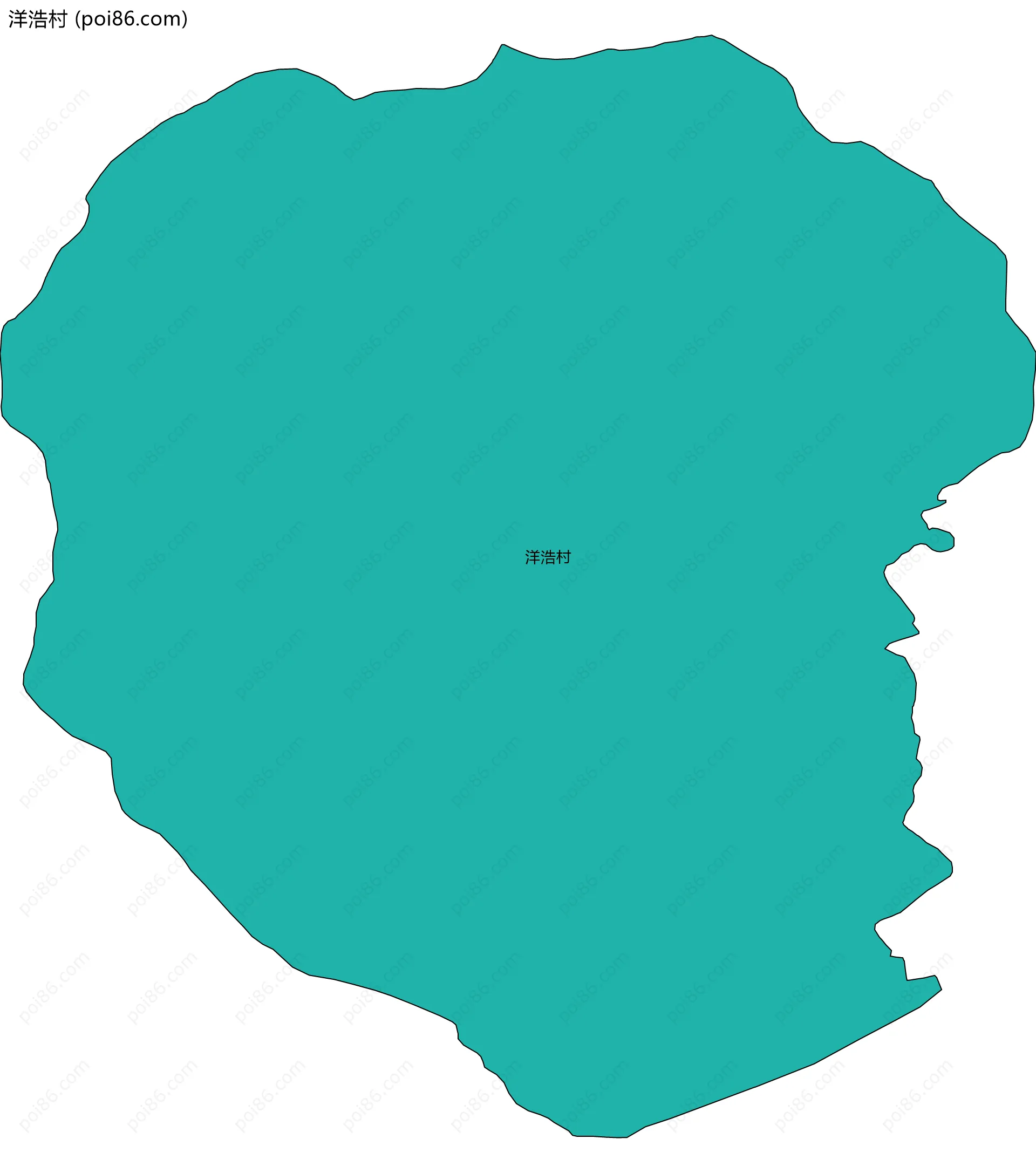 洋浩村边界地图