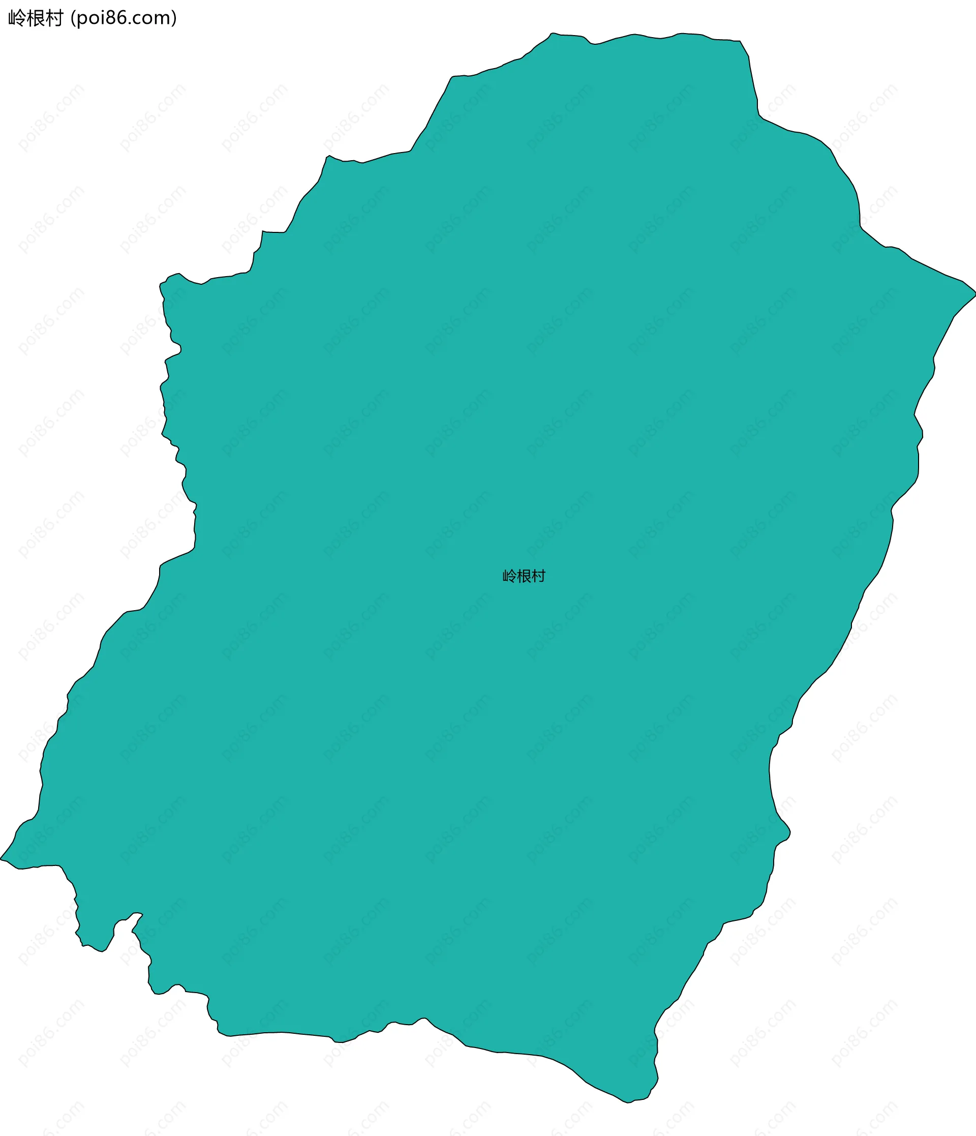 岭根村边界地图