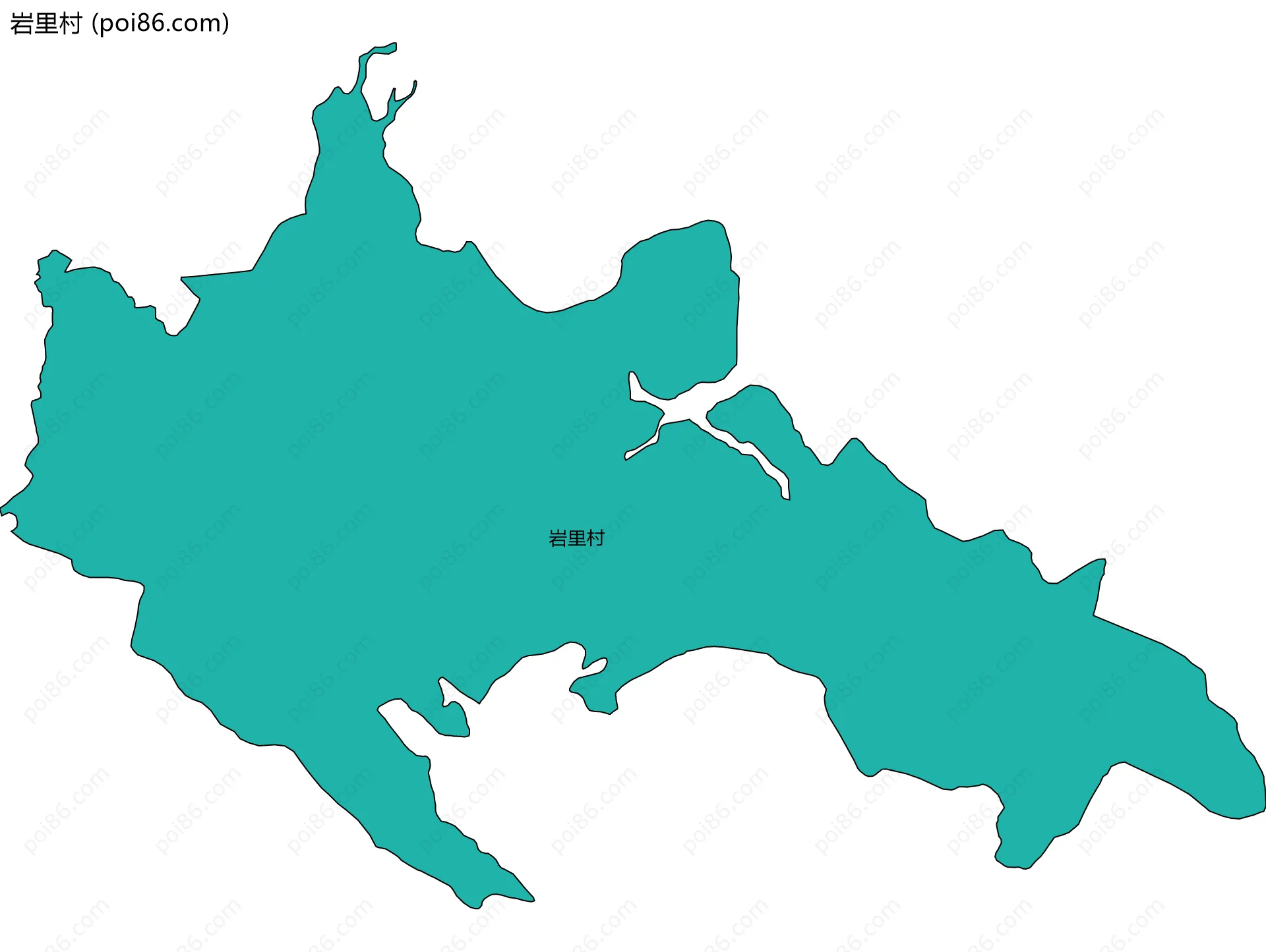 岩里村边界地图