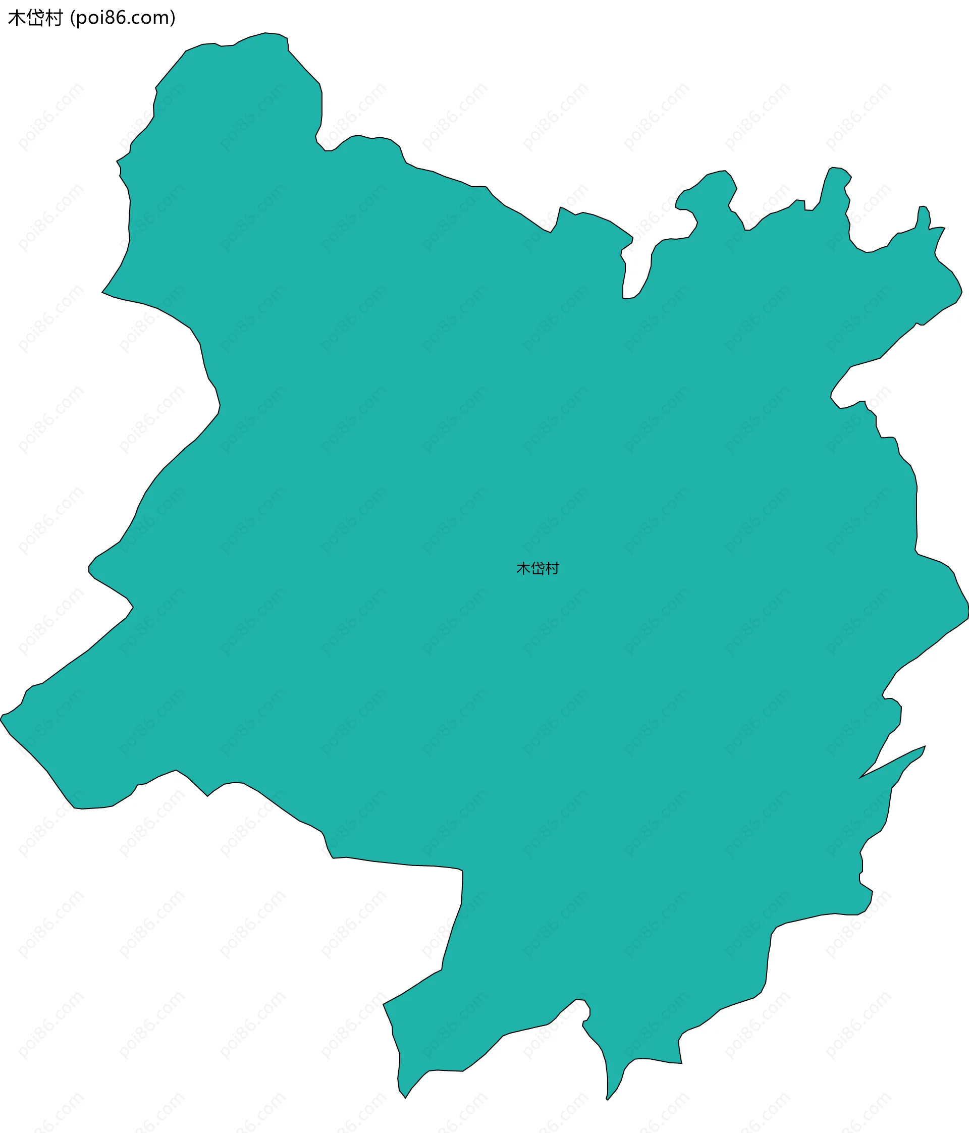 木岱村边界地图