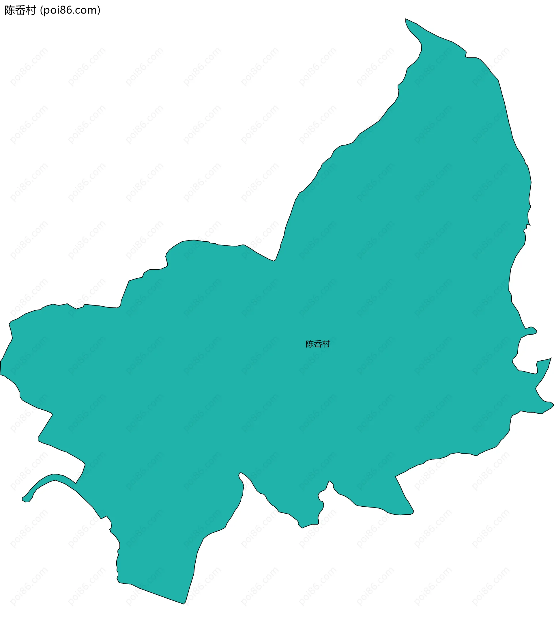 陈岙村边界地图