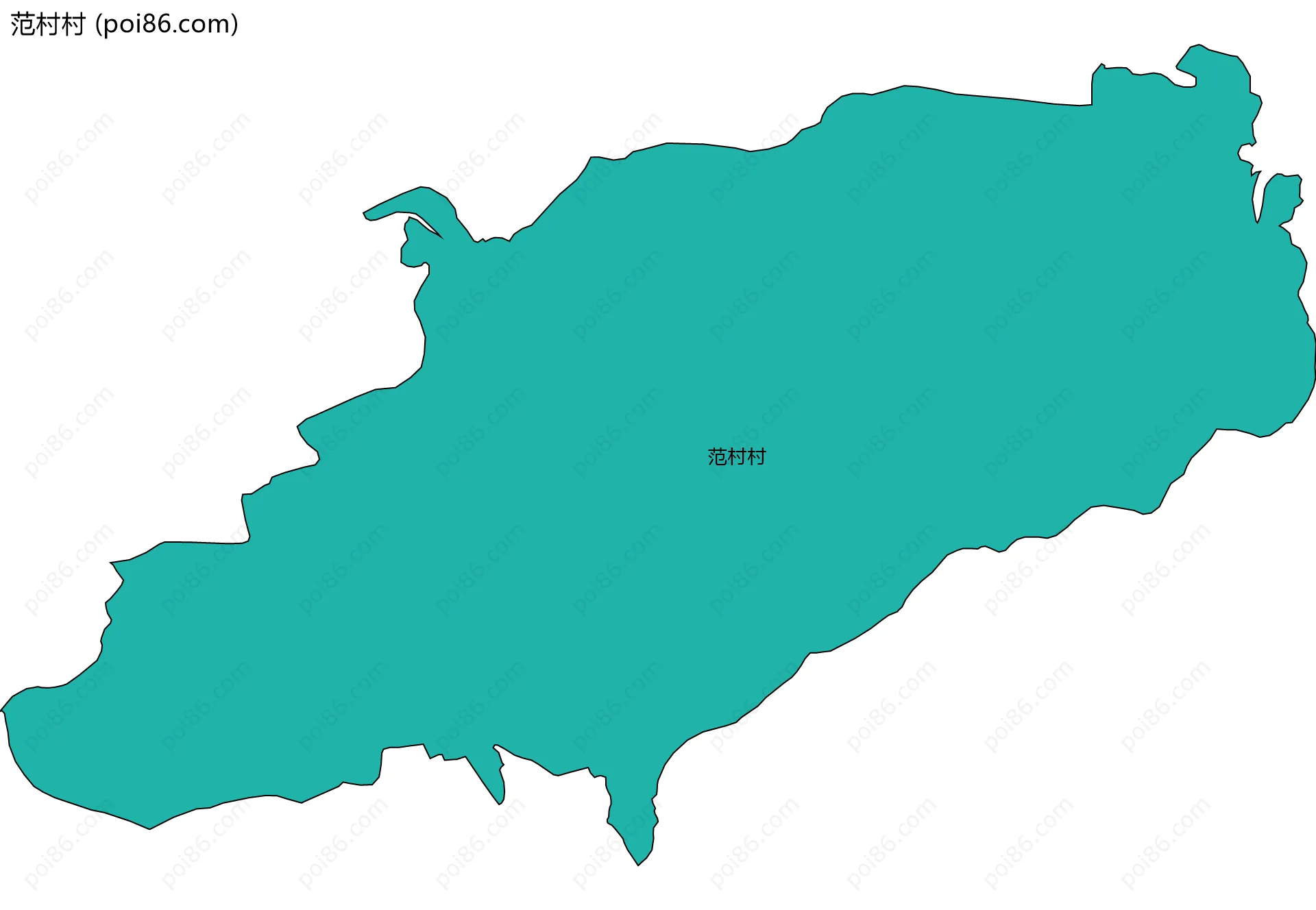 范村村边界地图