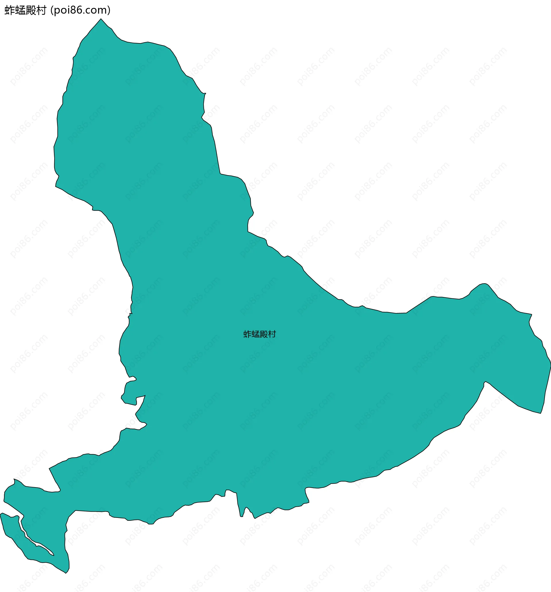 蚱蜢殿村边界地图