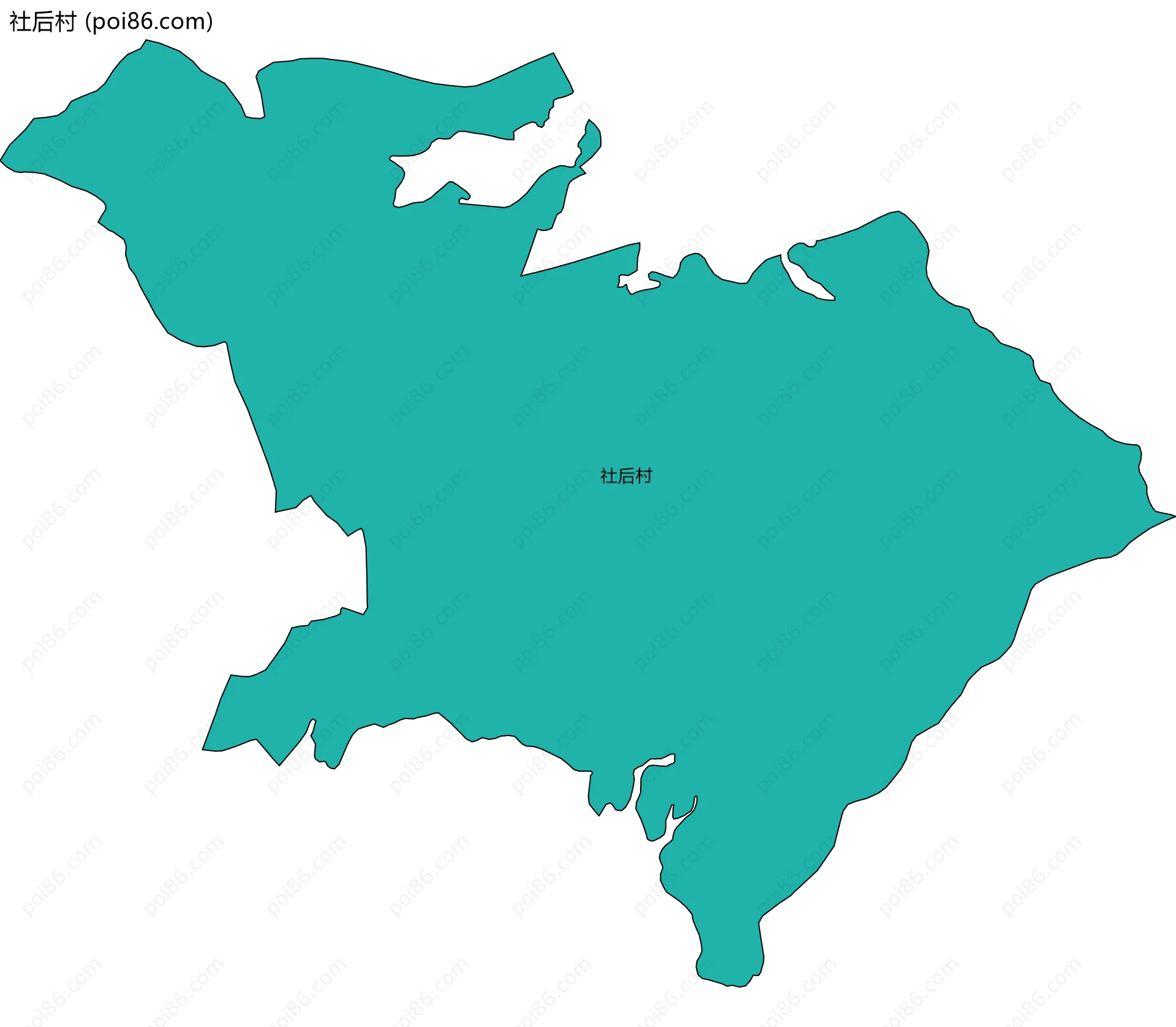 社后村边界地图
