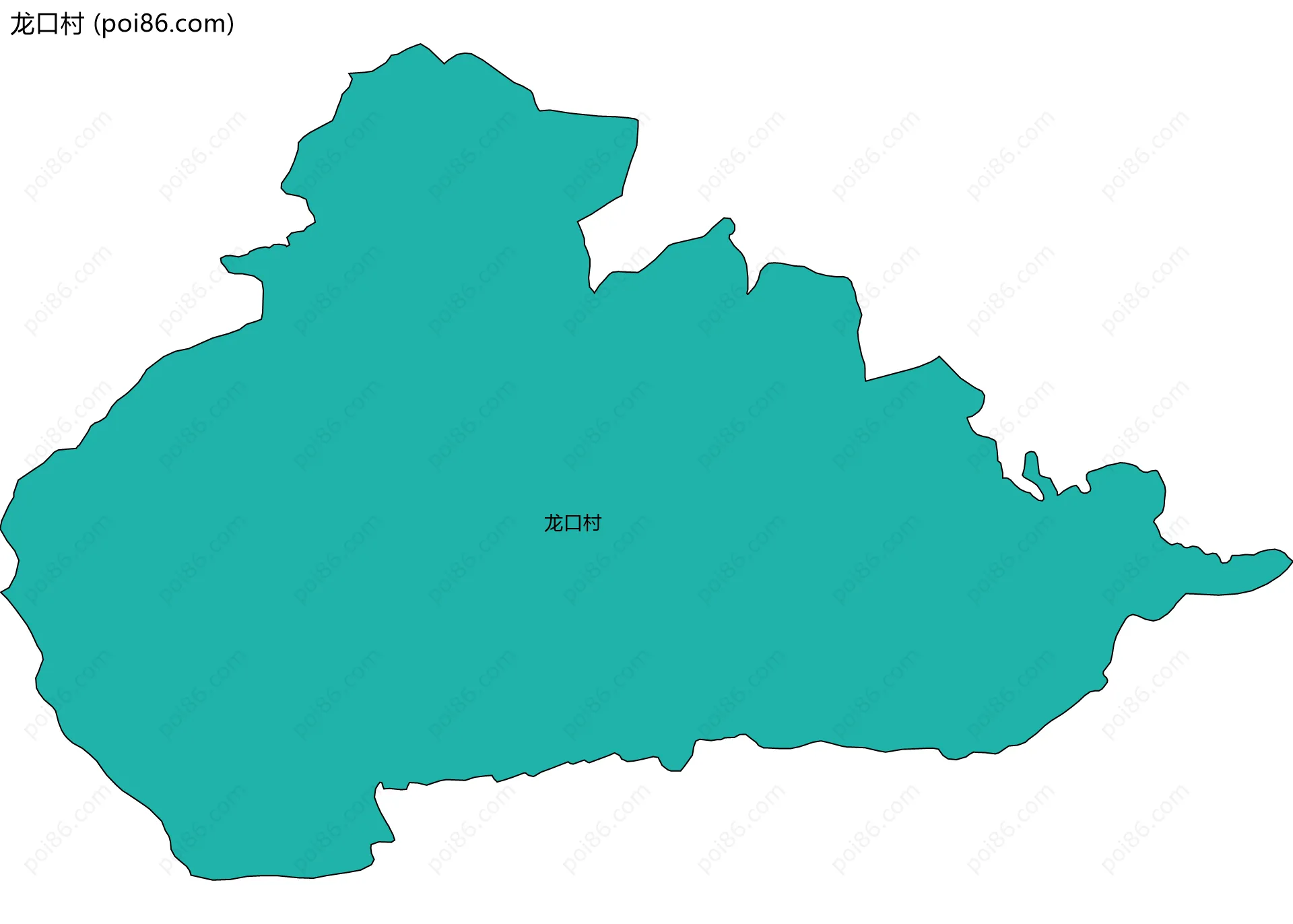 龙口村边界地图