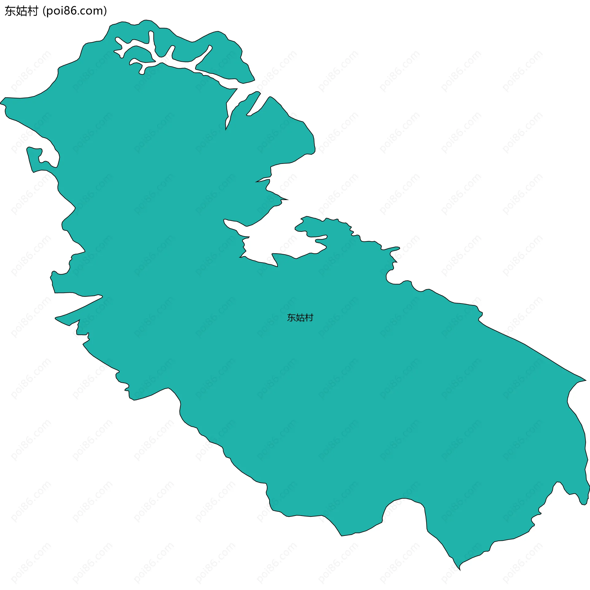 东姑村边界地图