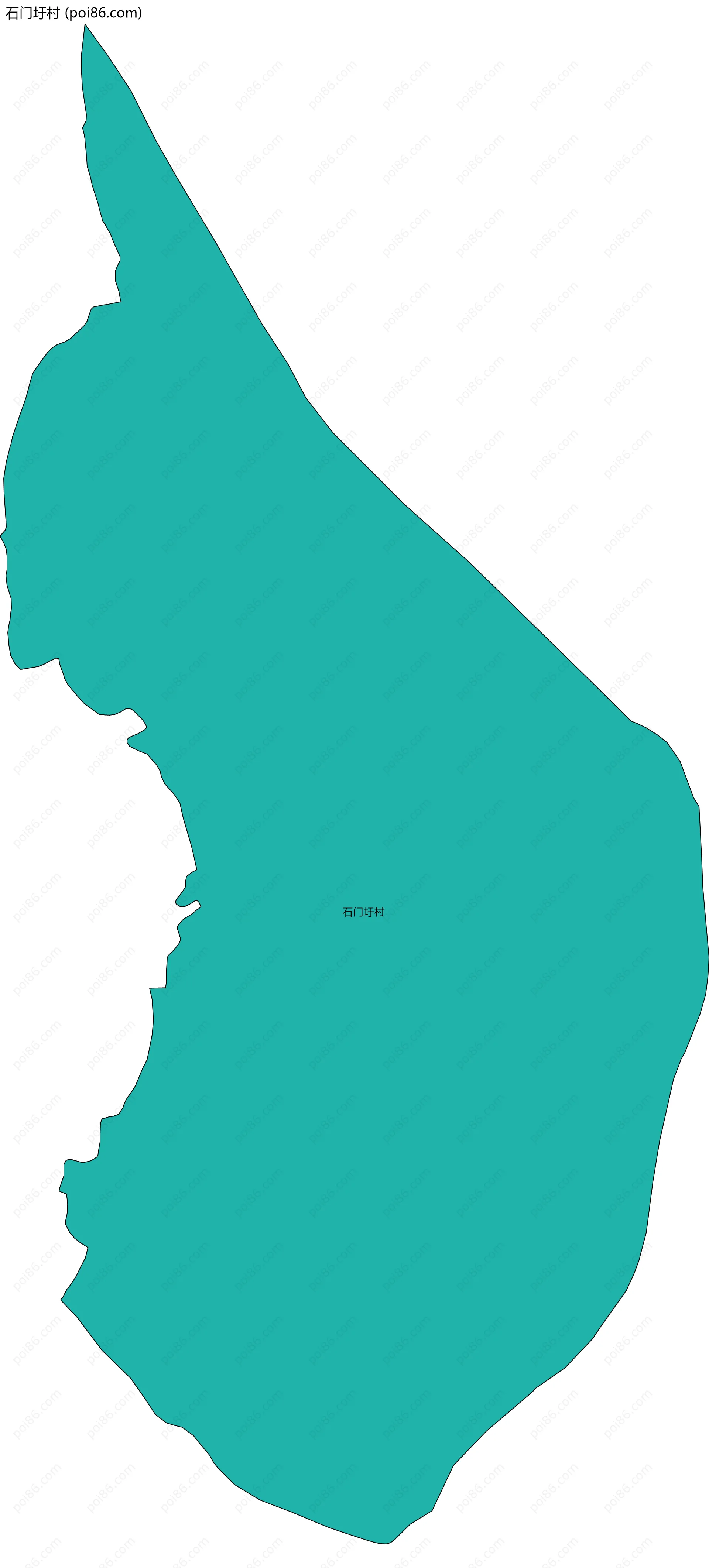 石门圩村边界地图