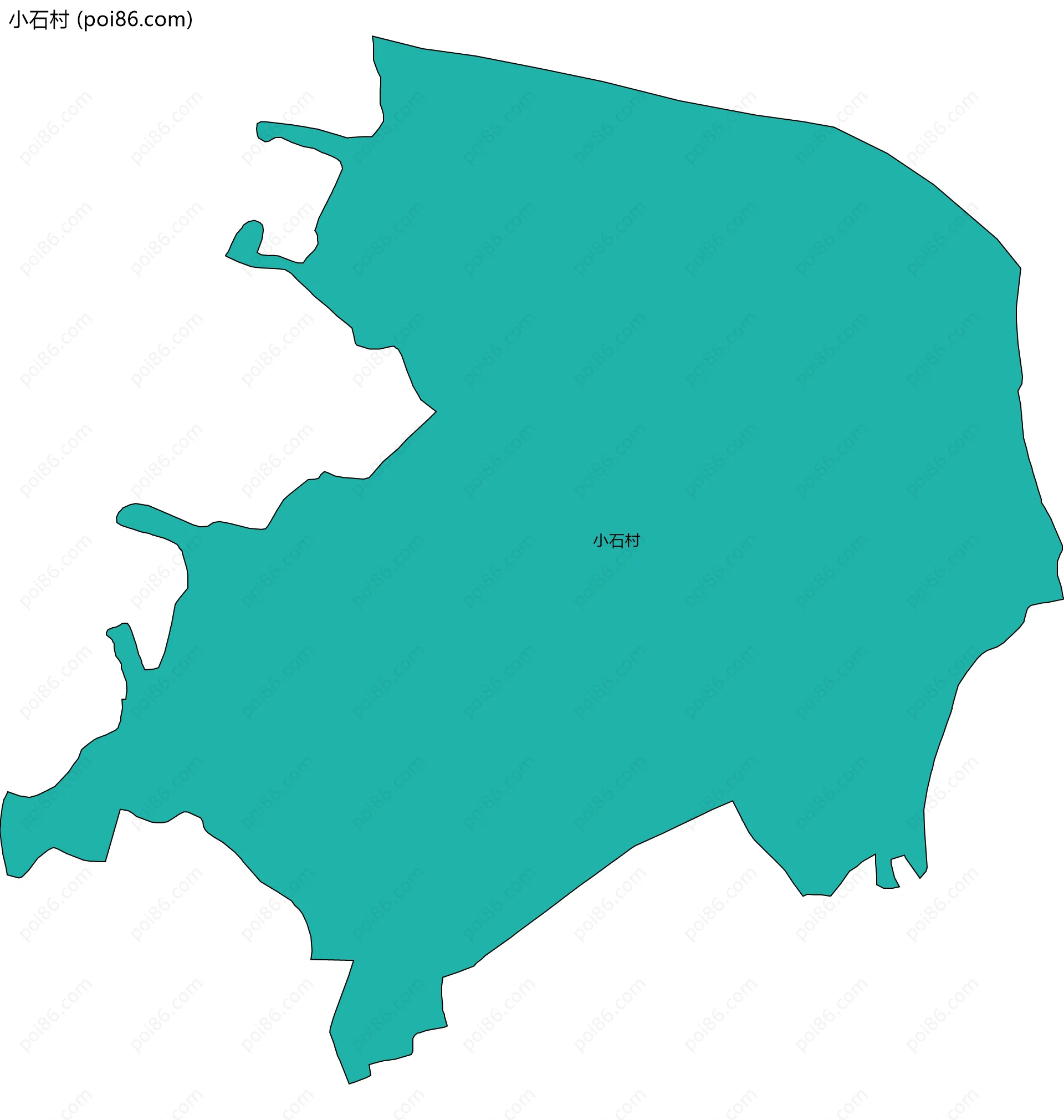 小石村边界地图