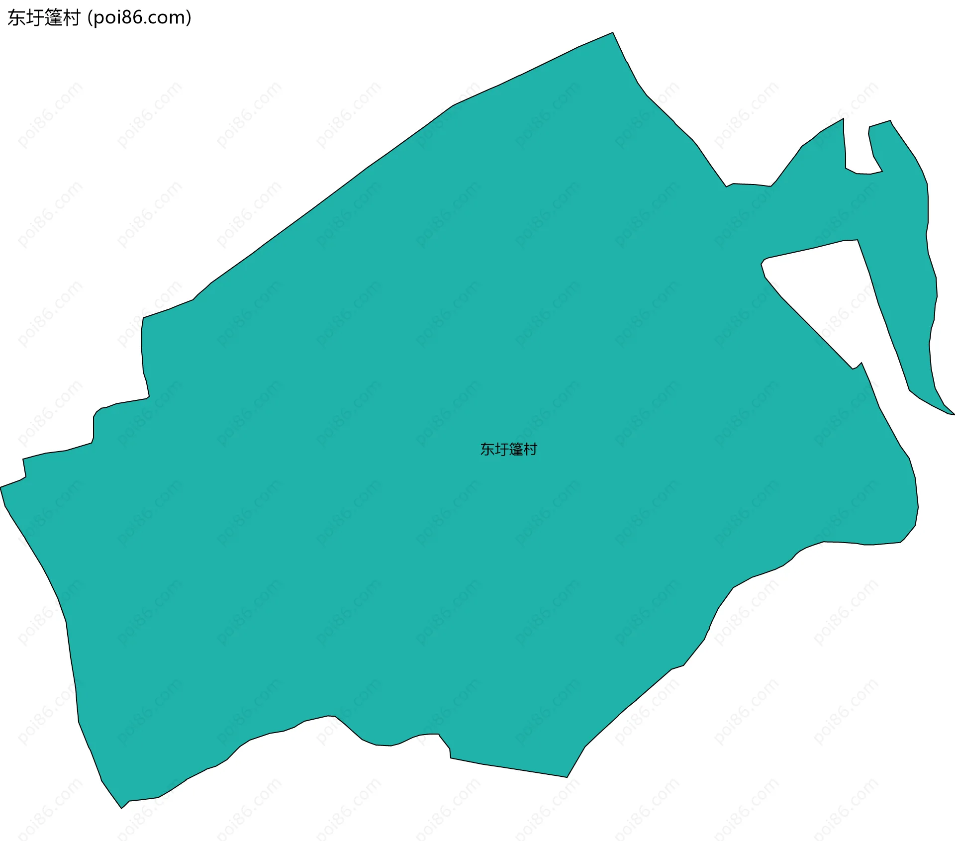 东圩篷村边界地图