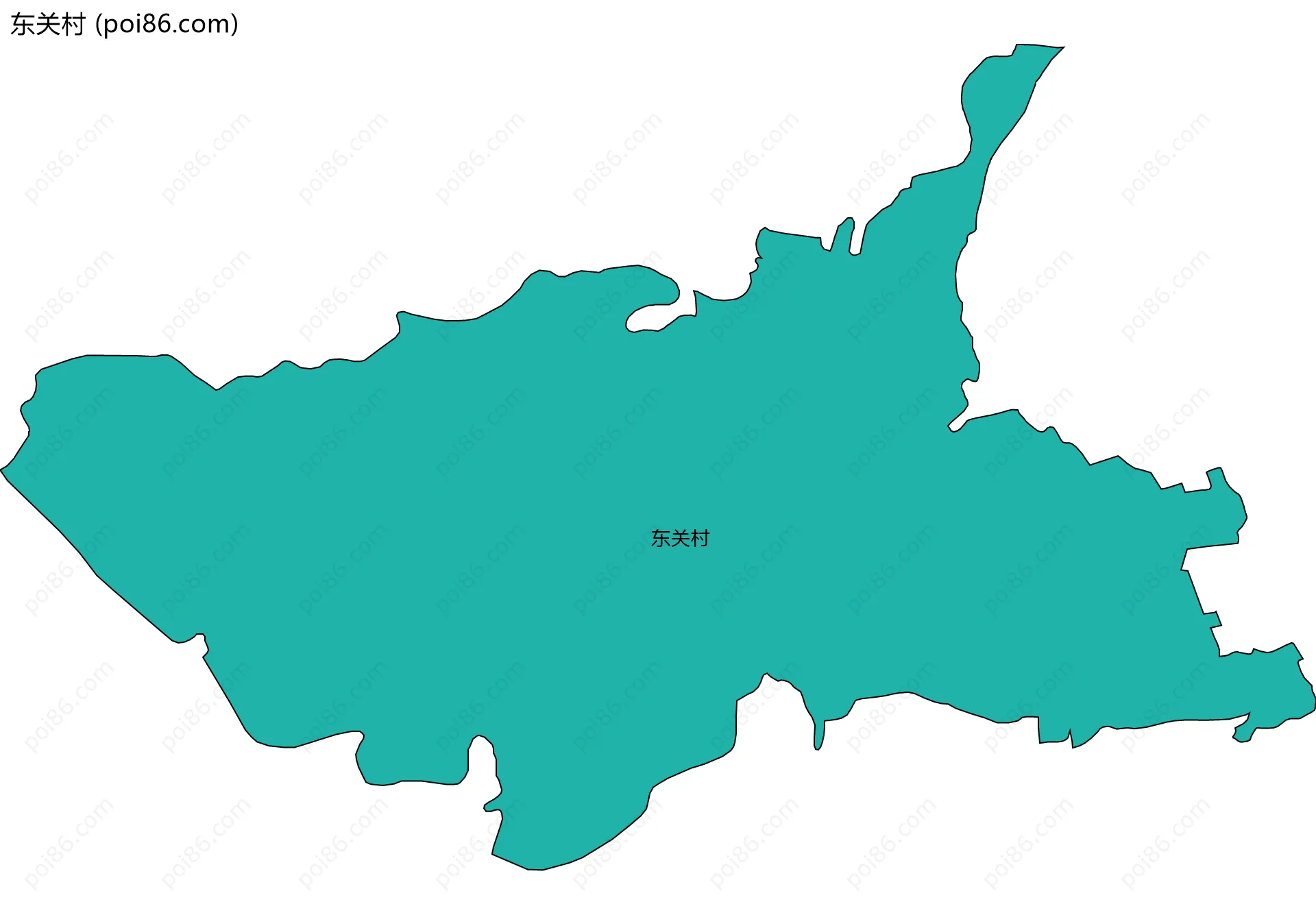 东关村边界地图