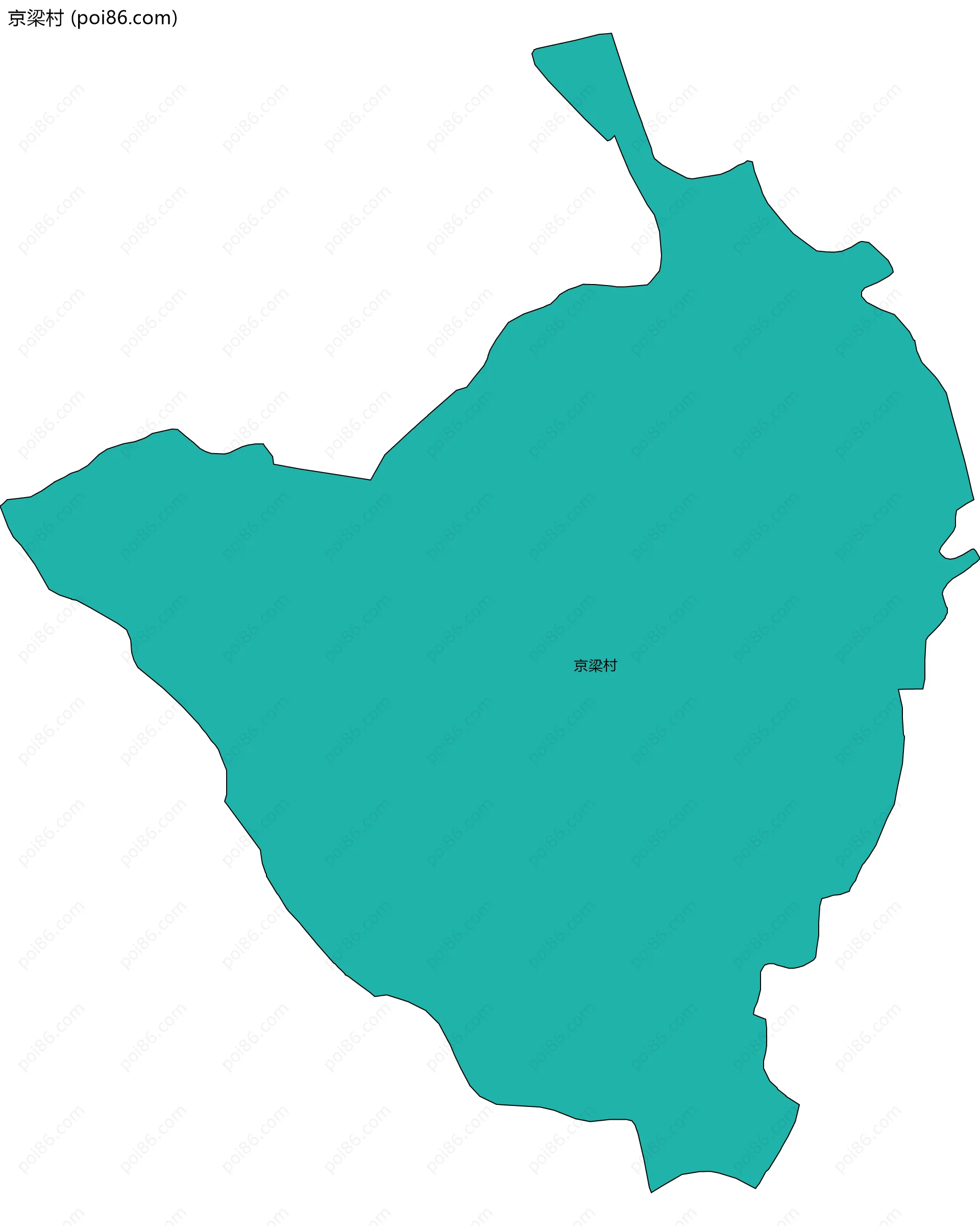 京梁村边界地图