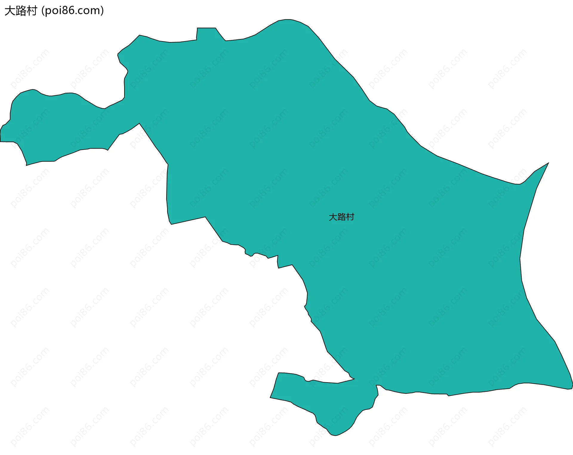 大路村边界地图