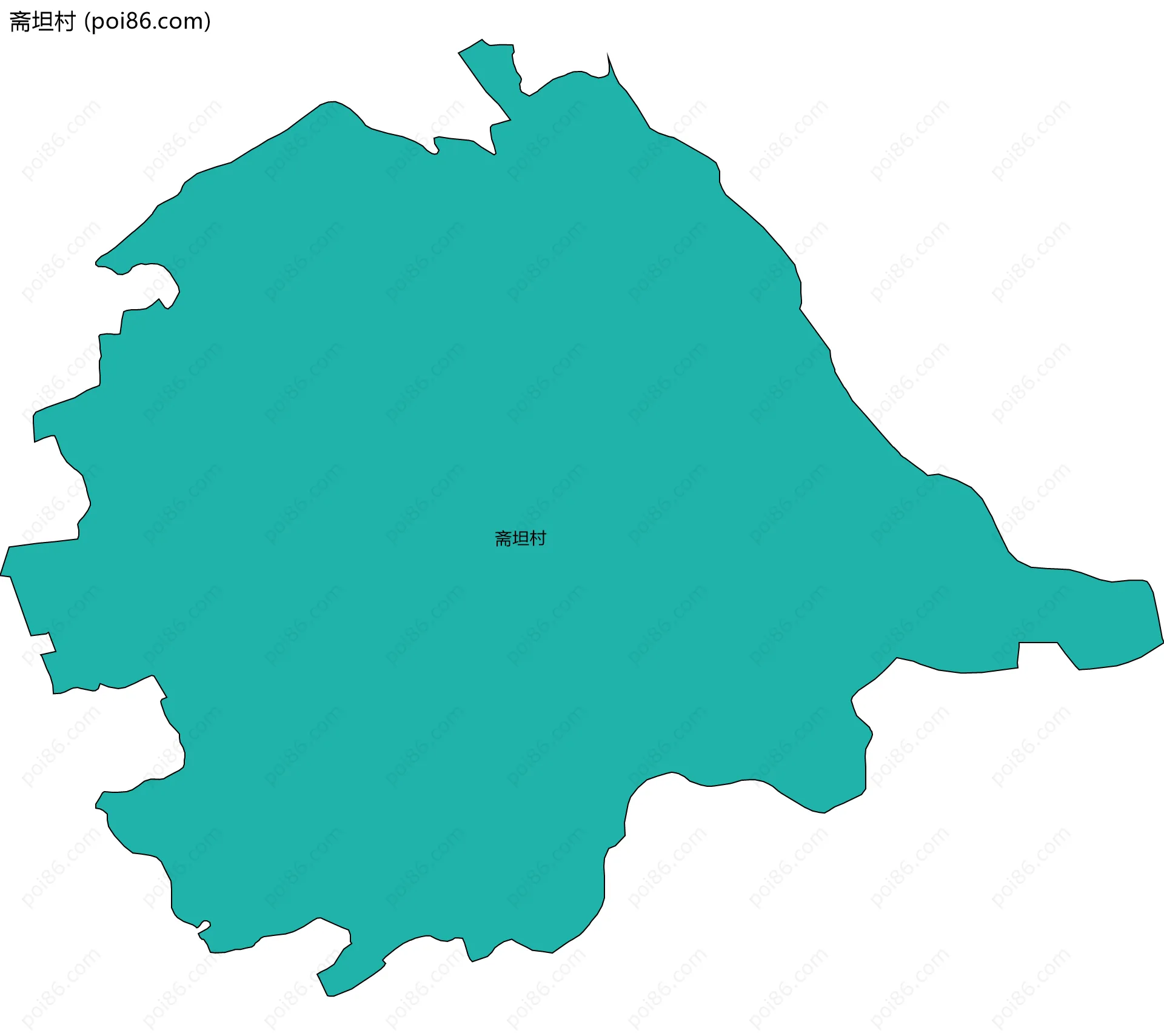 斋坦村边界地图