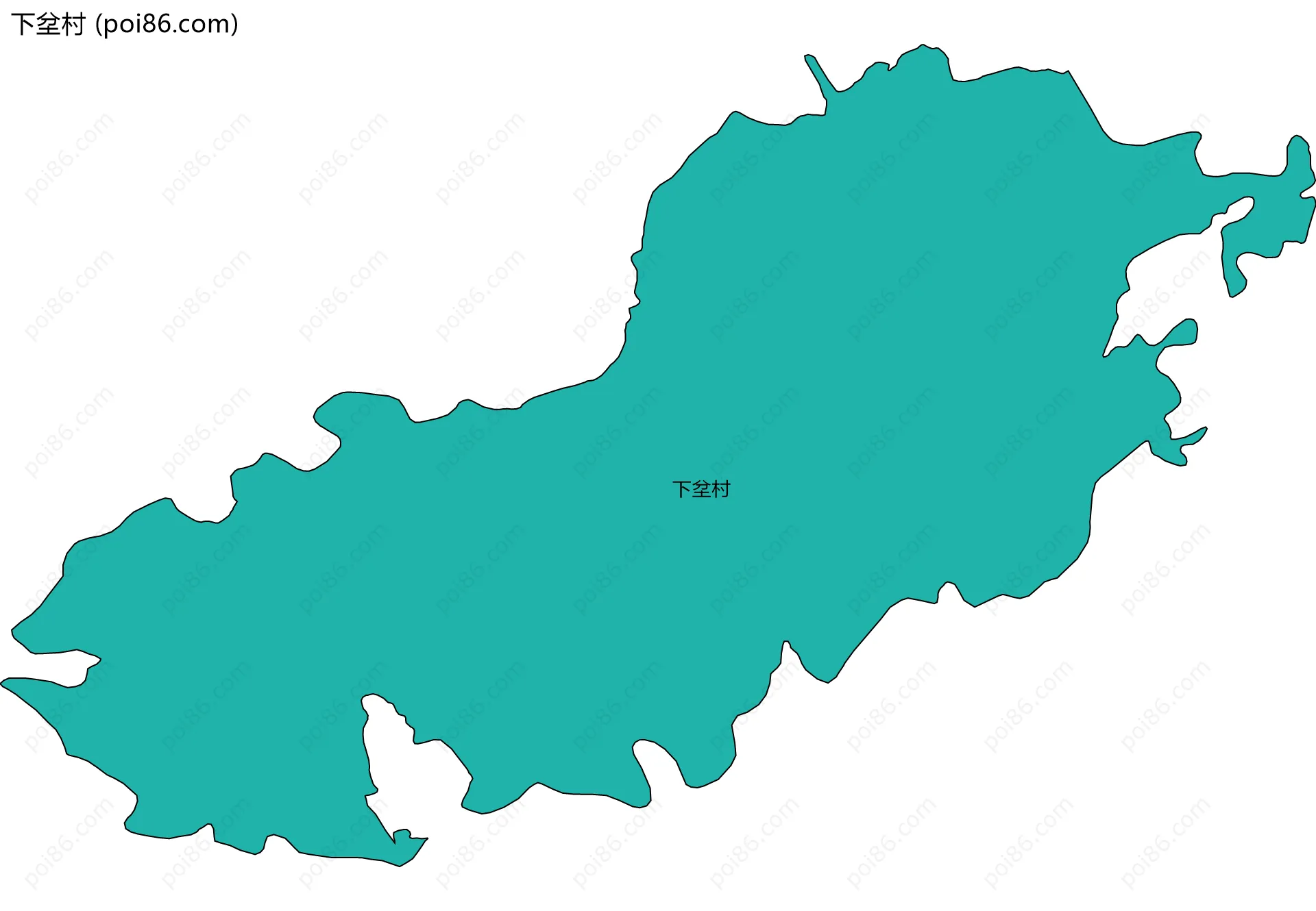 下坌村边界地图