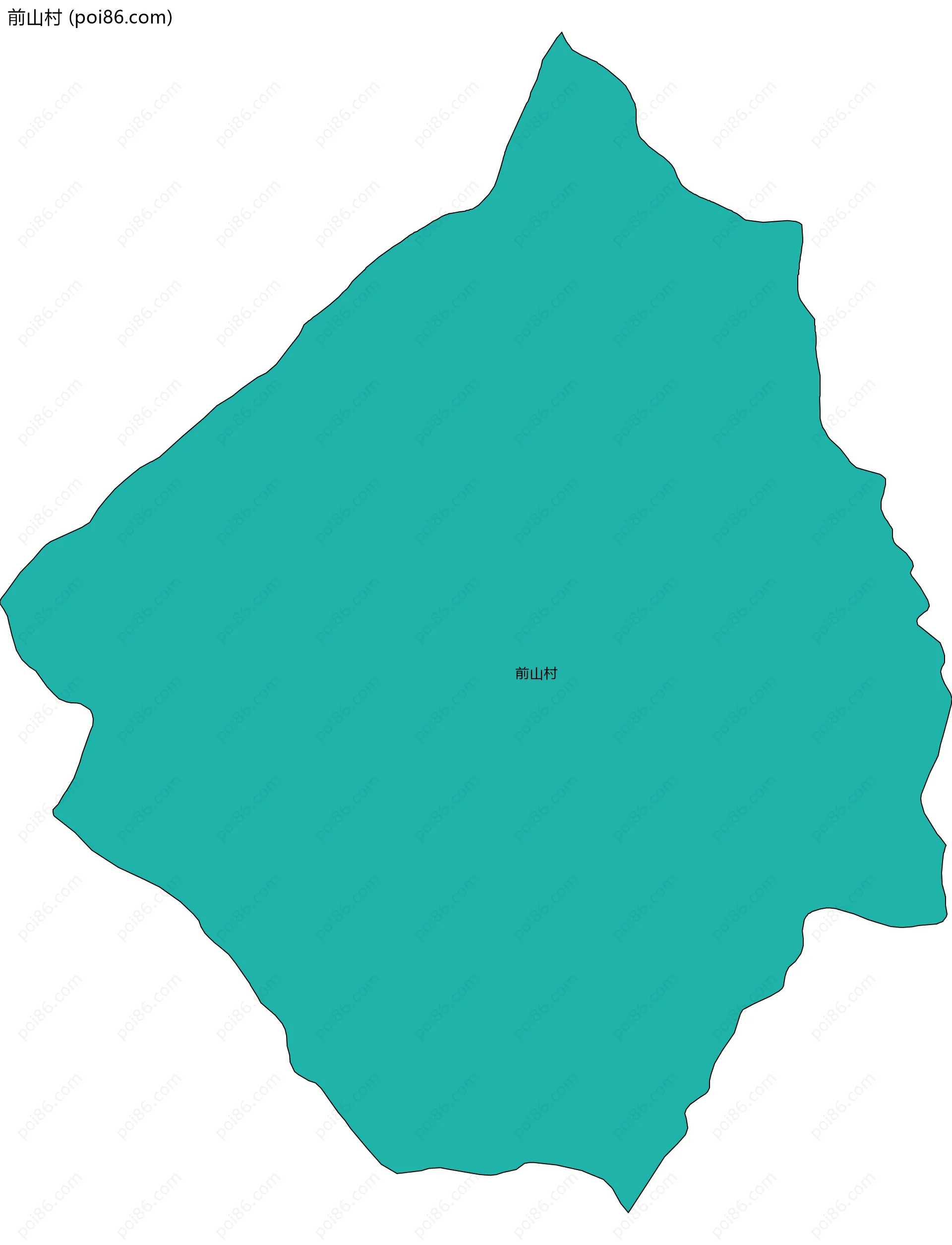 前山村边界地图
