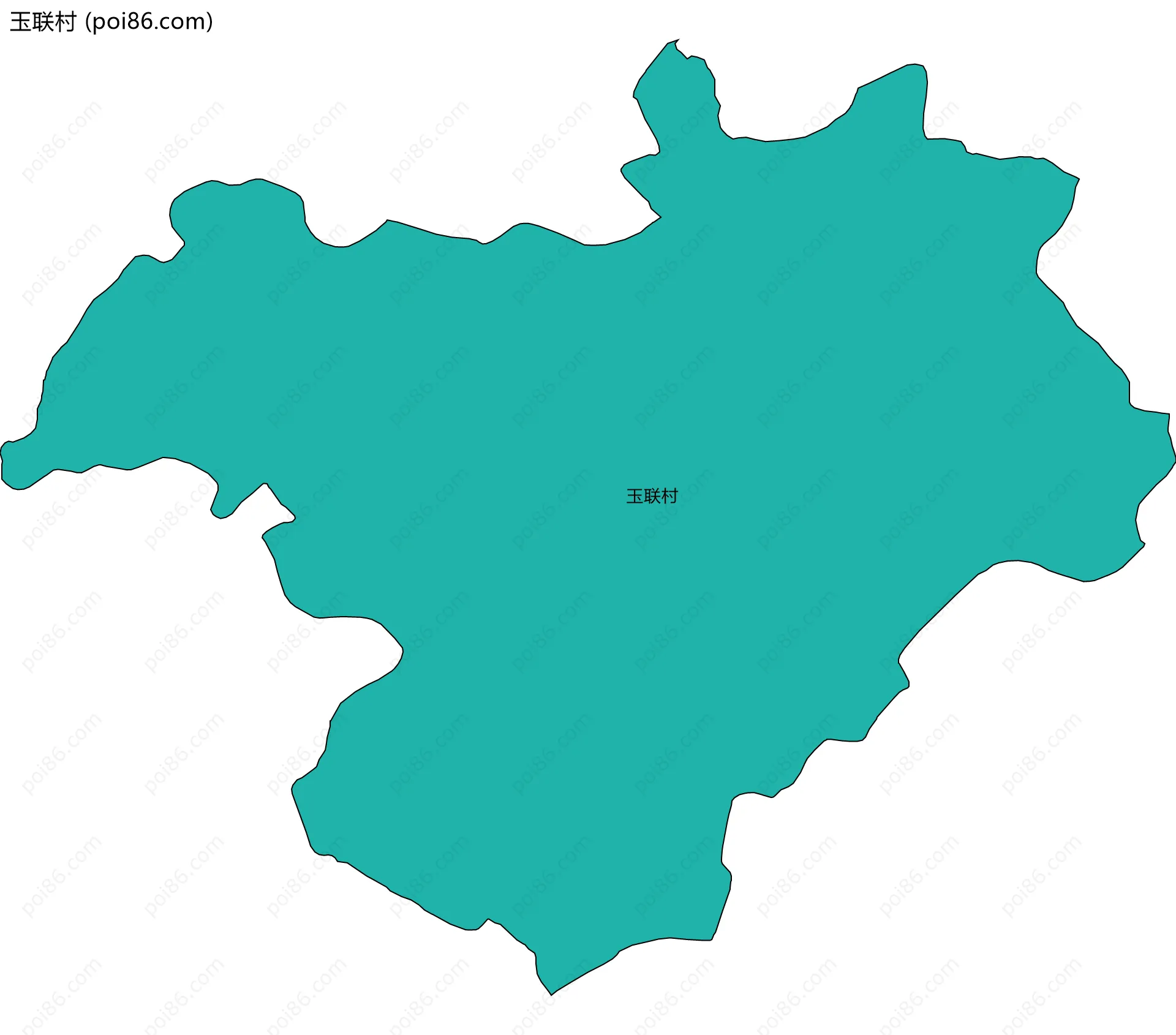 玉联村边界地图