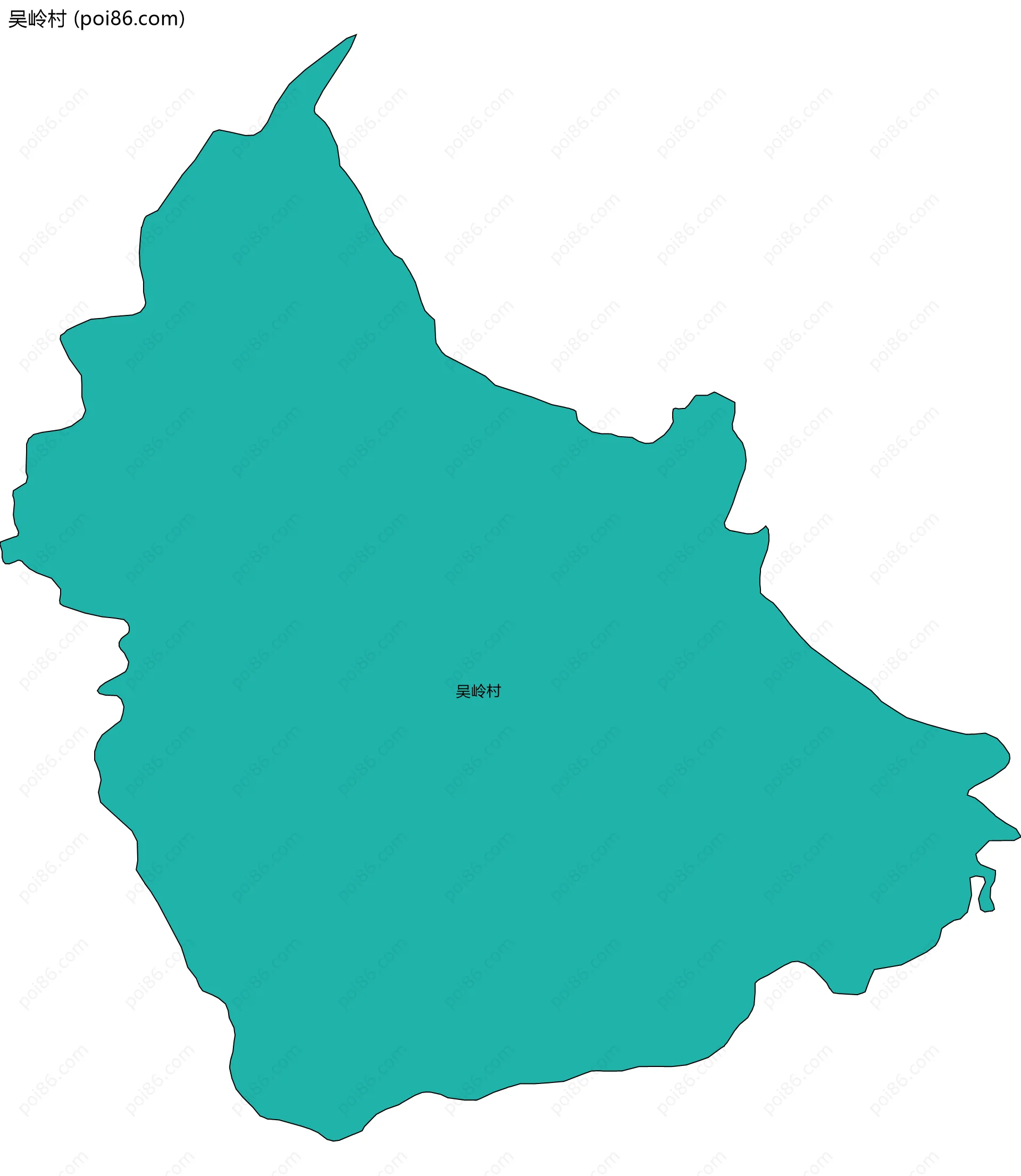 吴岭村边界地图