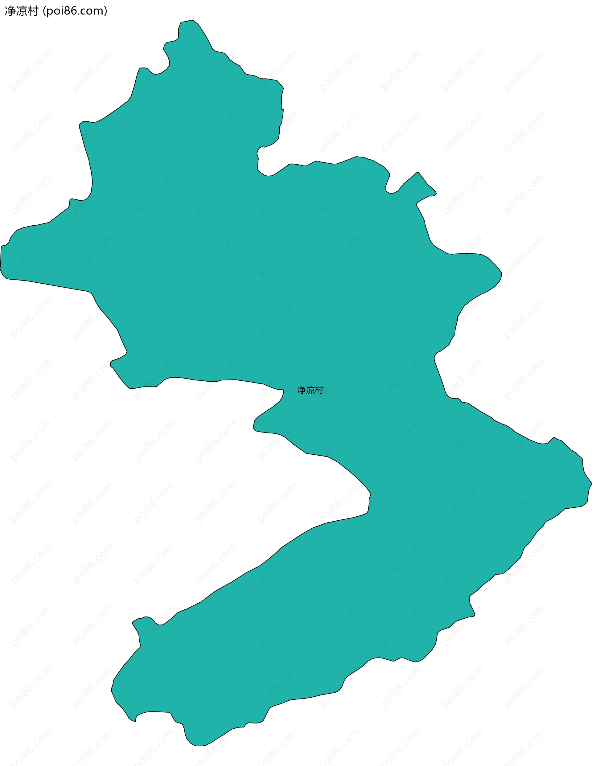 净凉村边界地图