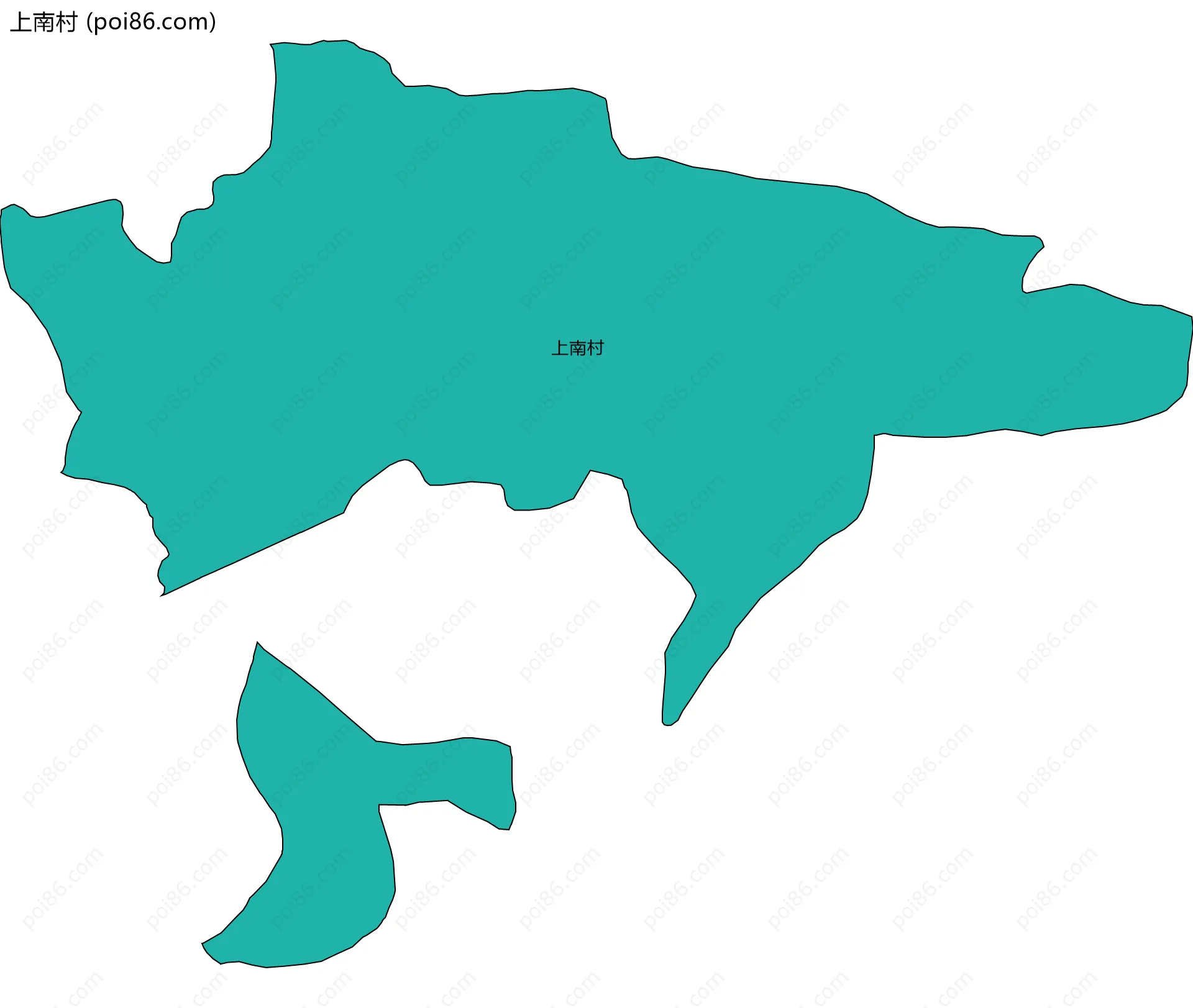 上南村边界地图