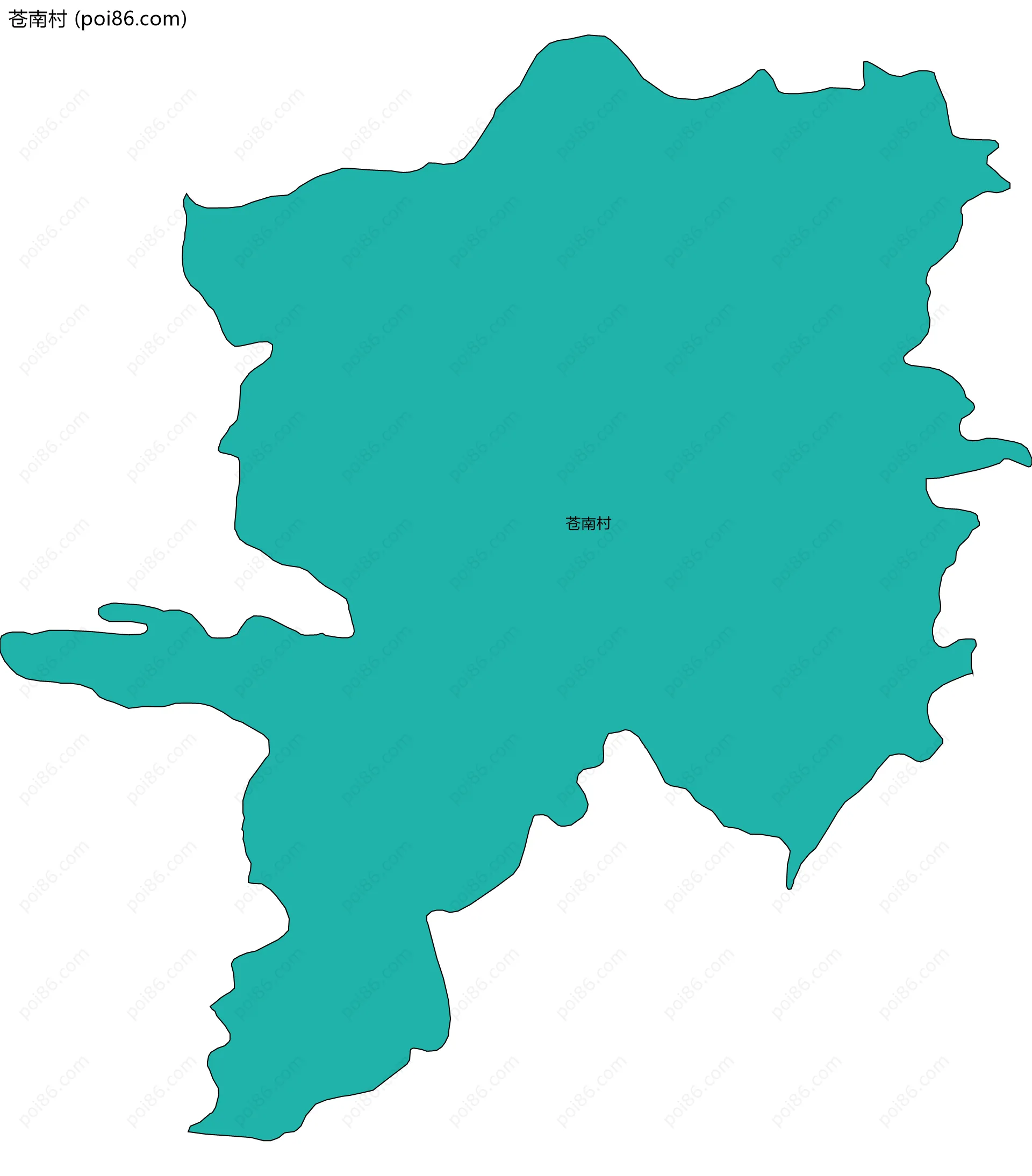 苍南村边界地图