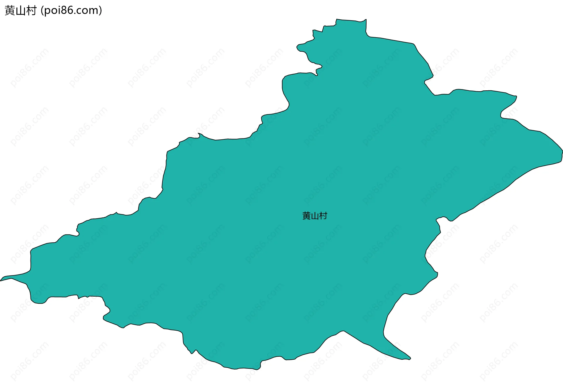 黄山村边界地图