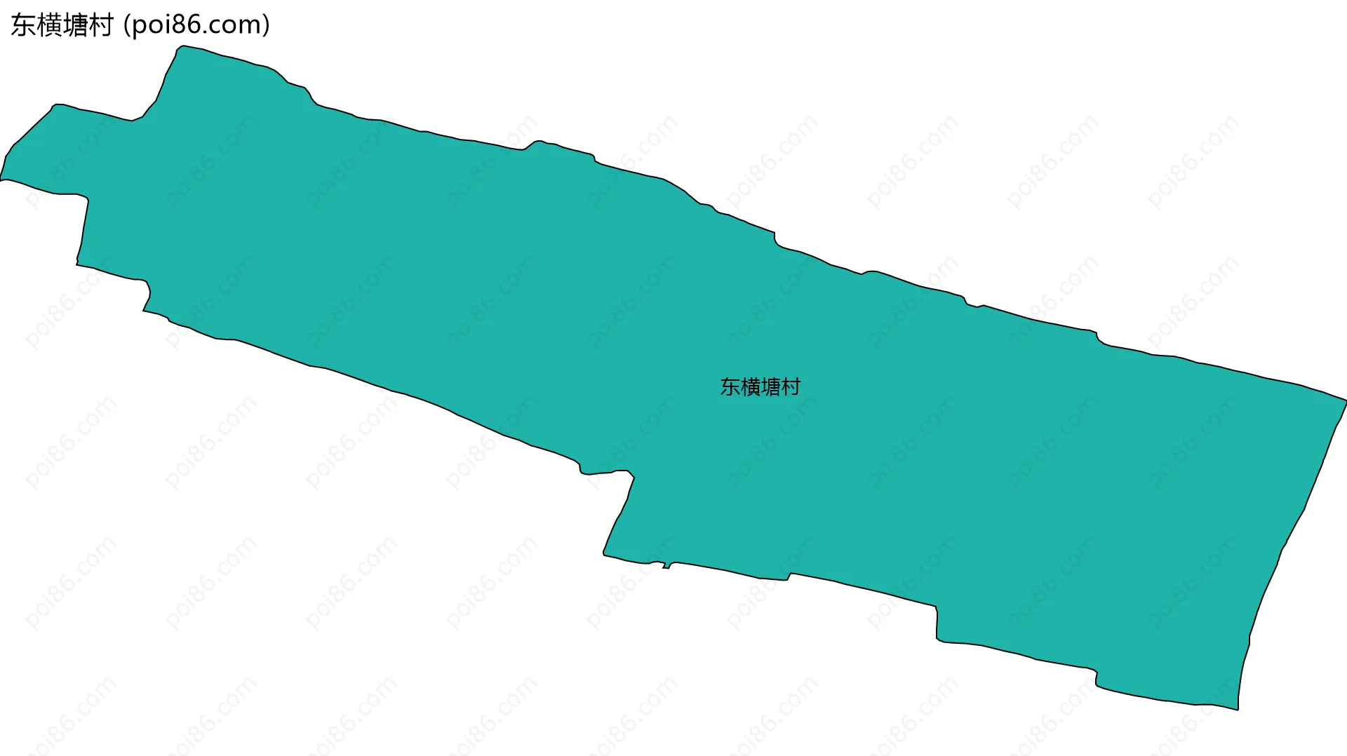 东横塘村边界地图