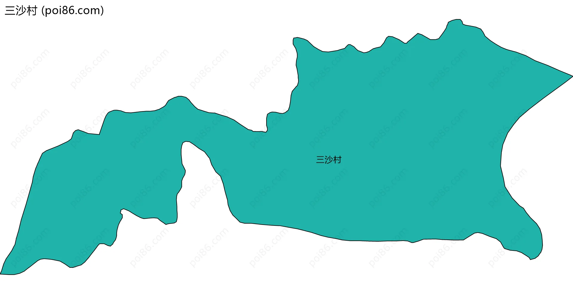 三沙村边界地图