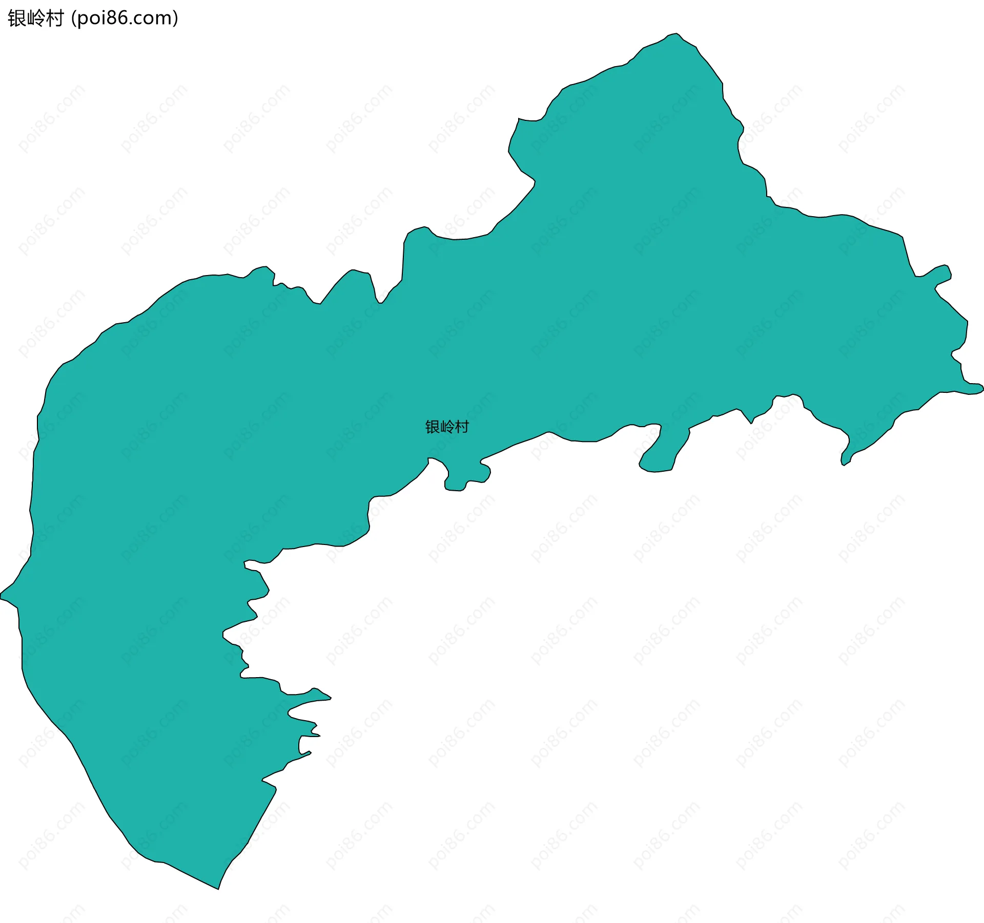银岭村边界地图