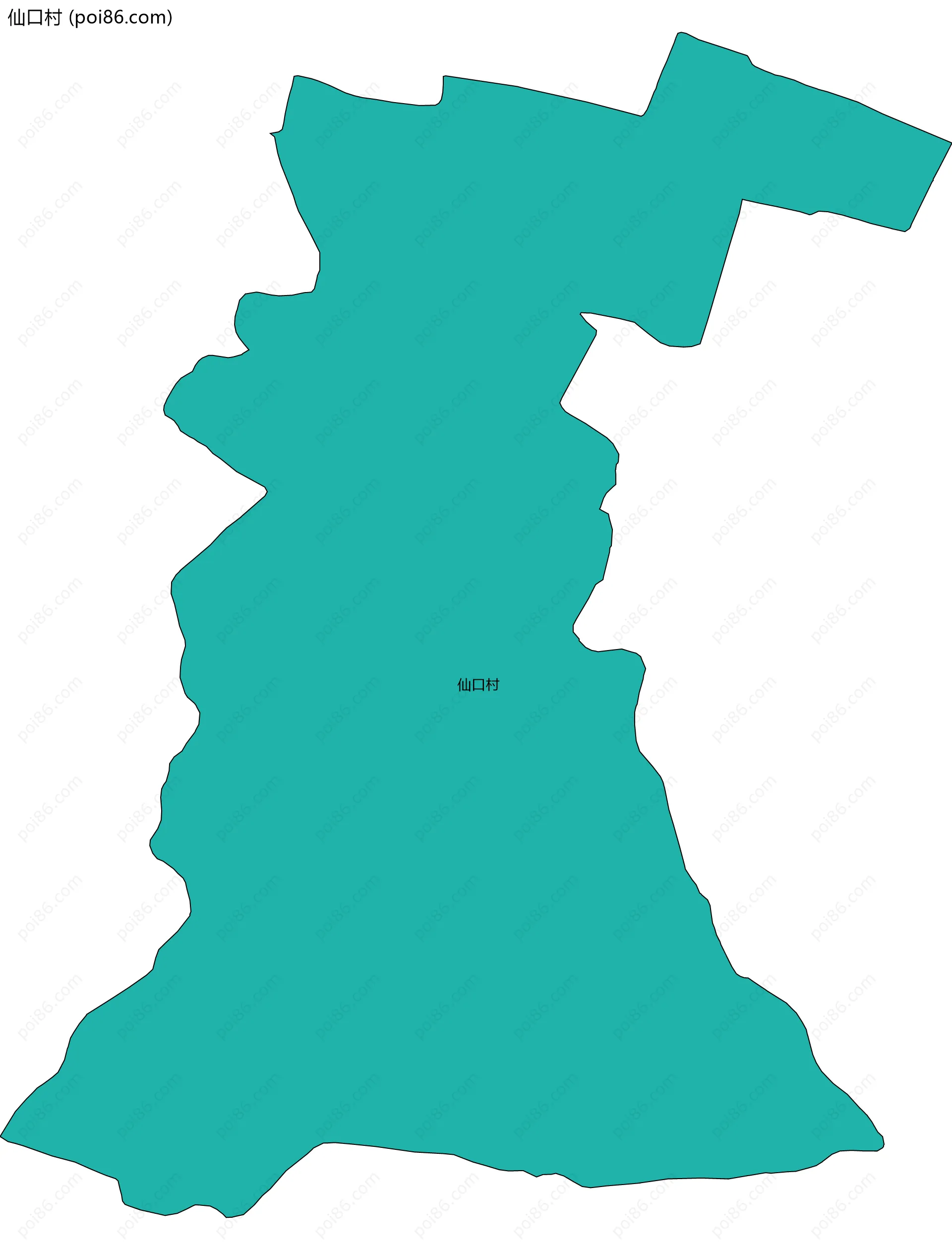 仙口村边界地图