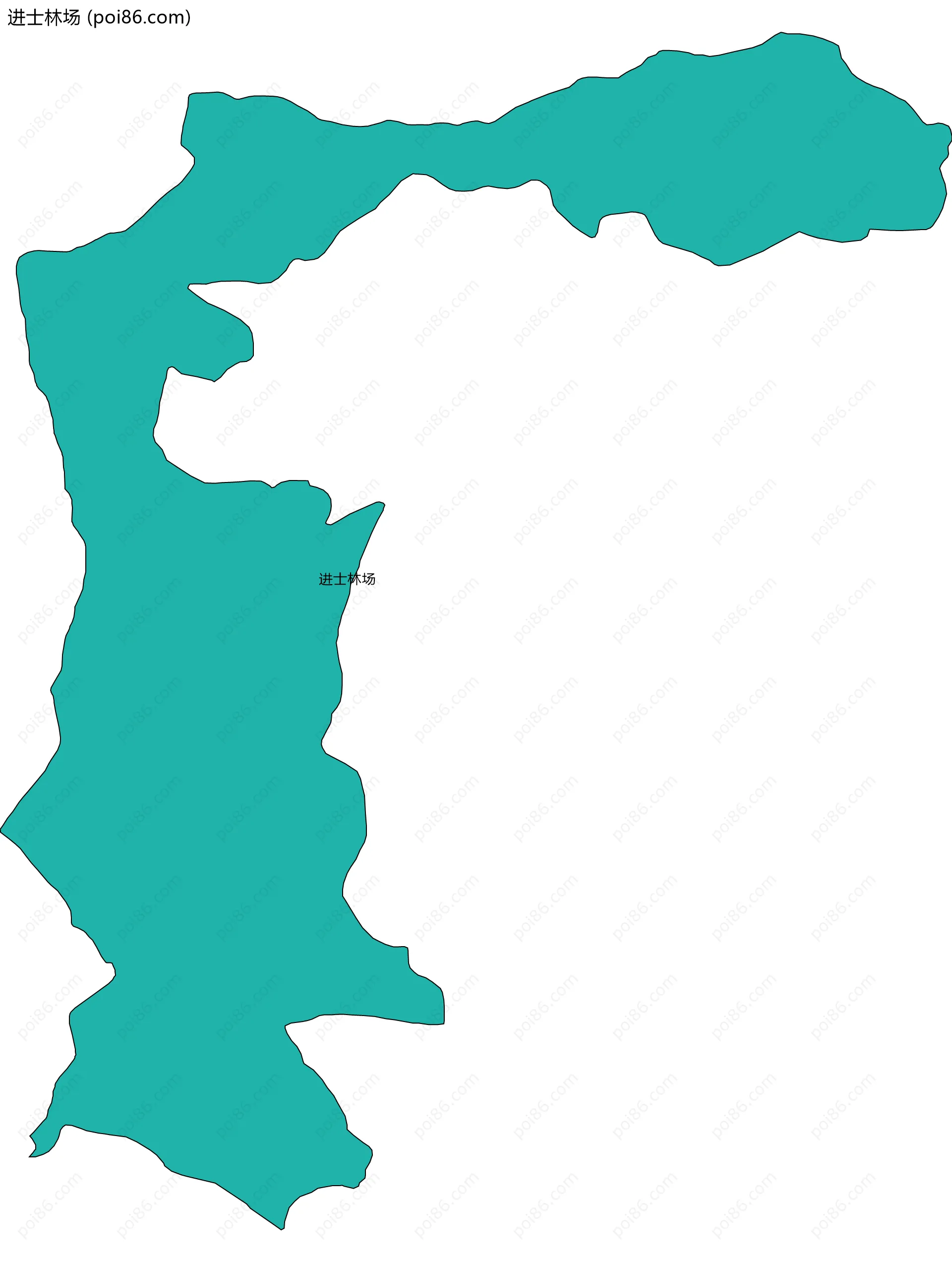 进士林场边界地图(五级行政区划)