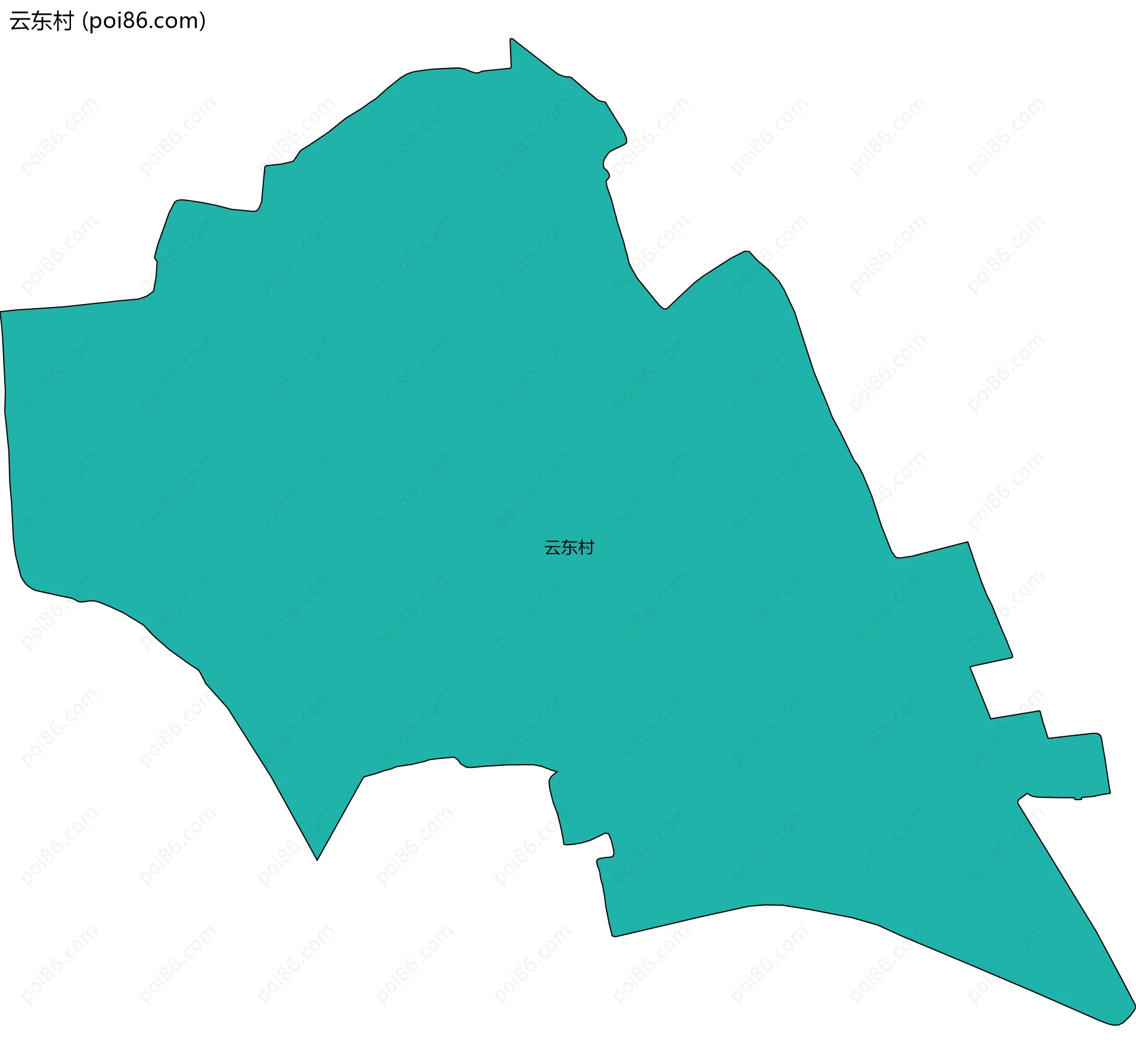 云东村边界地图