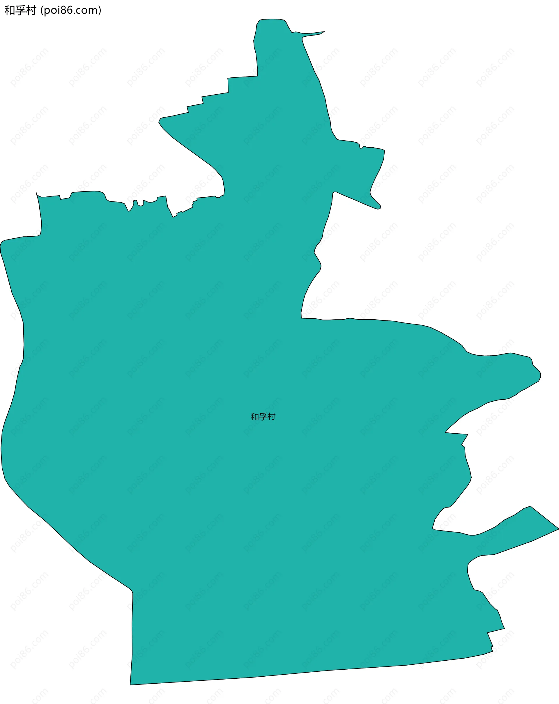 和孚村边界地图