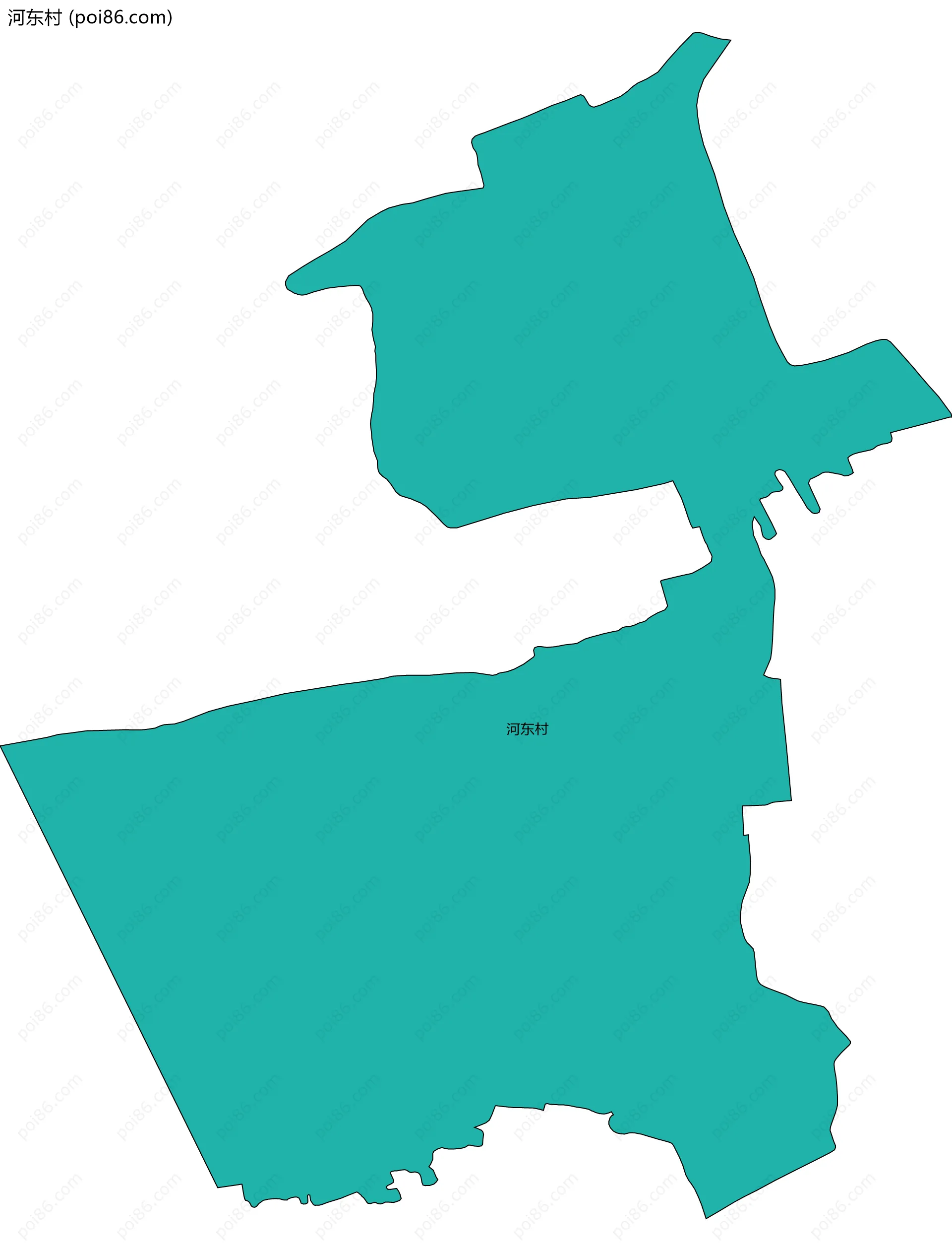 河东村边界地图