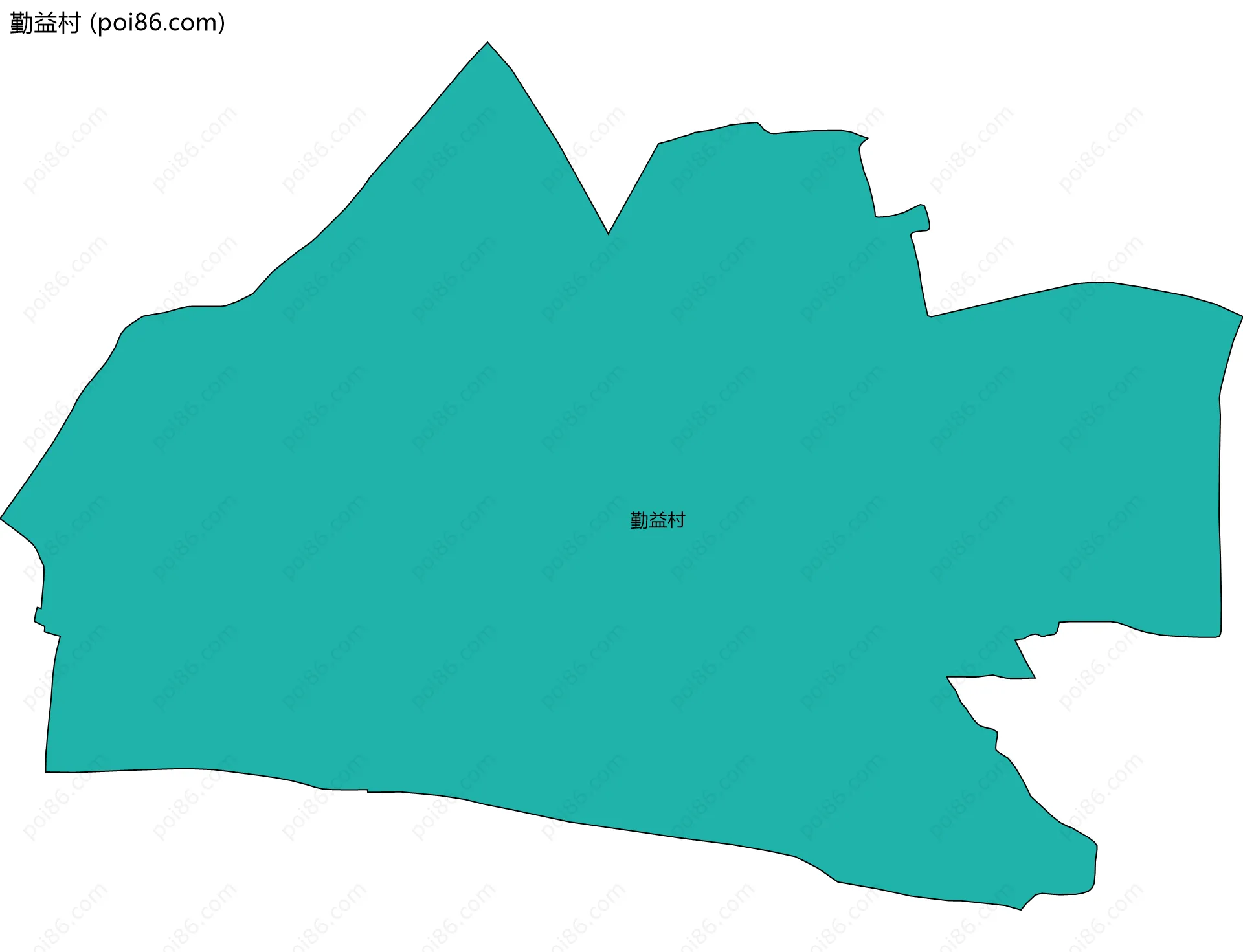 勤益村边界地图