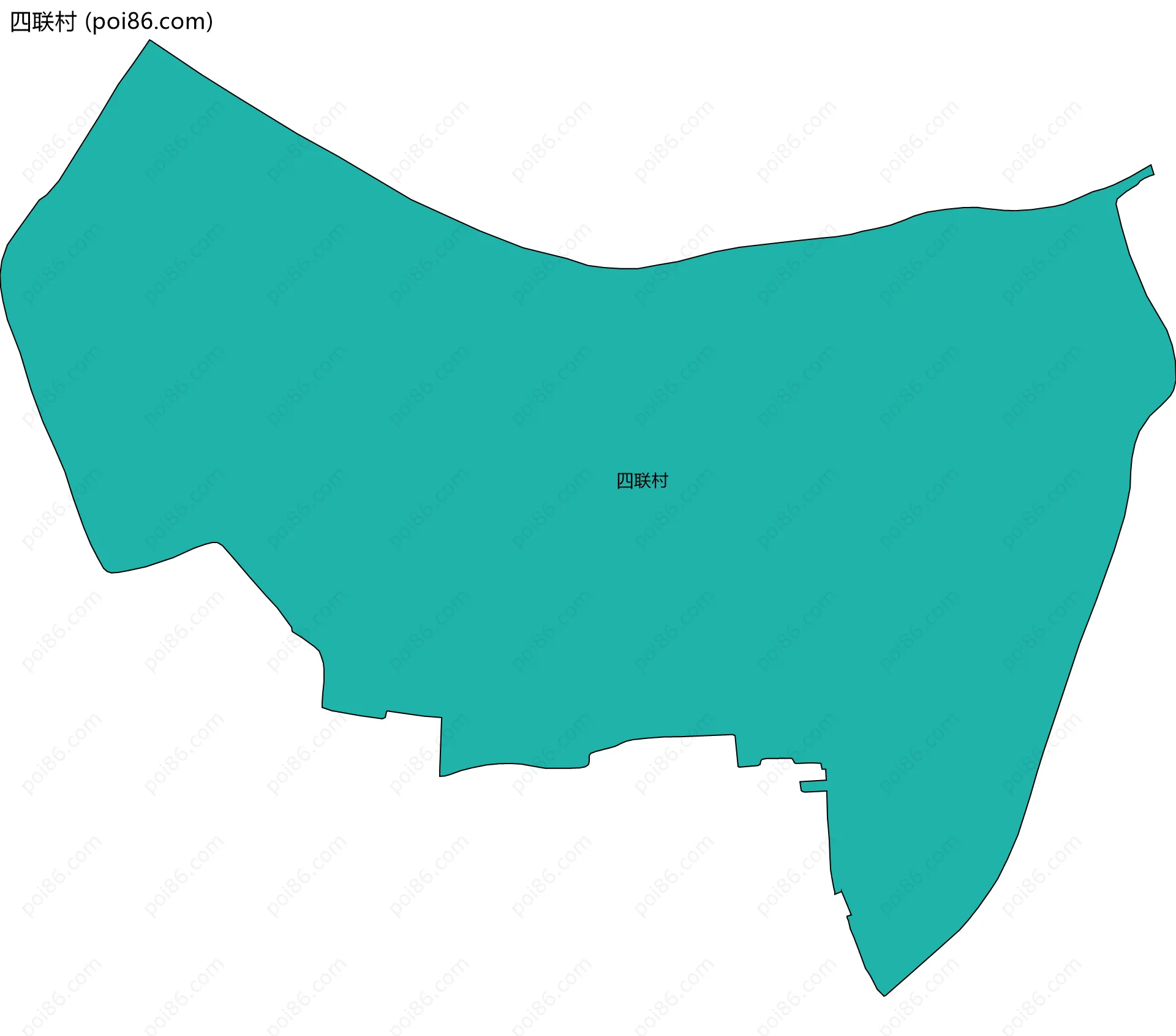 四联村边界地图