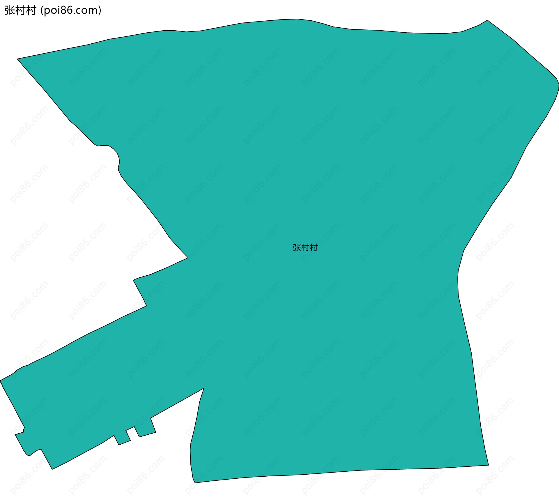 张村村边界地图