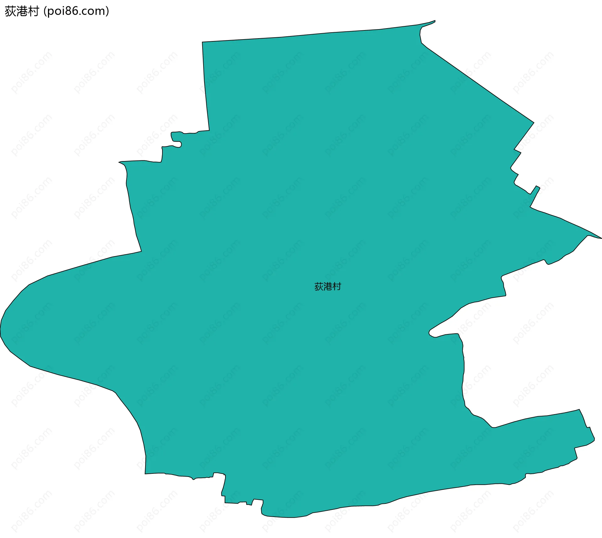 荻港村边界地图