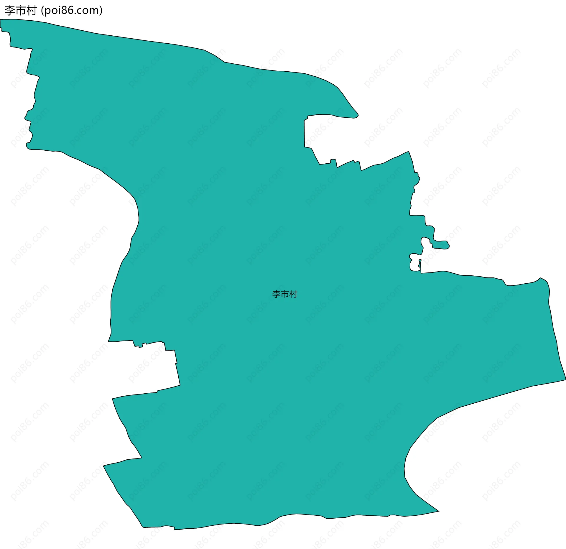 李市村边界地图