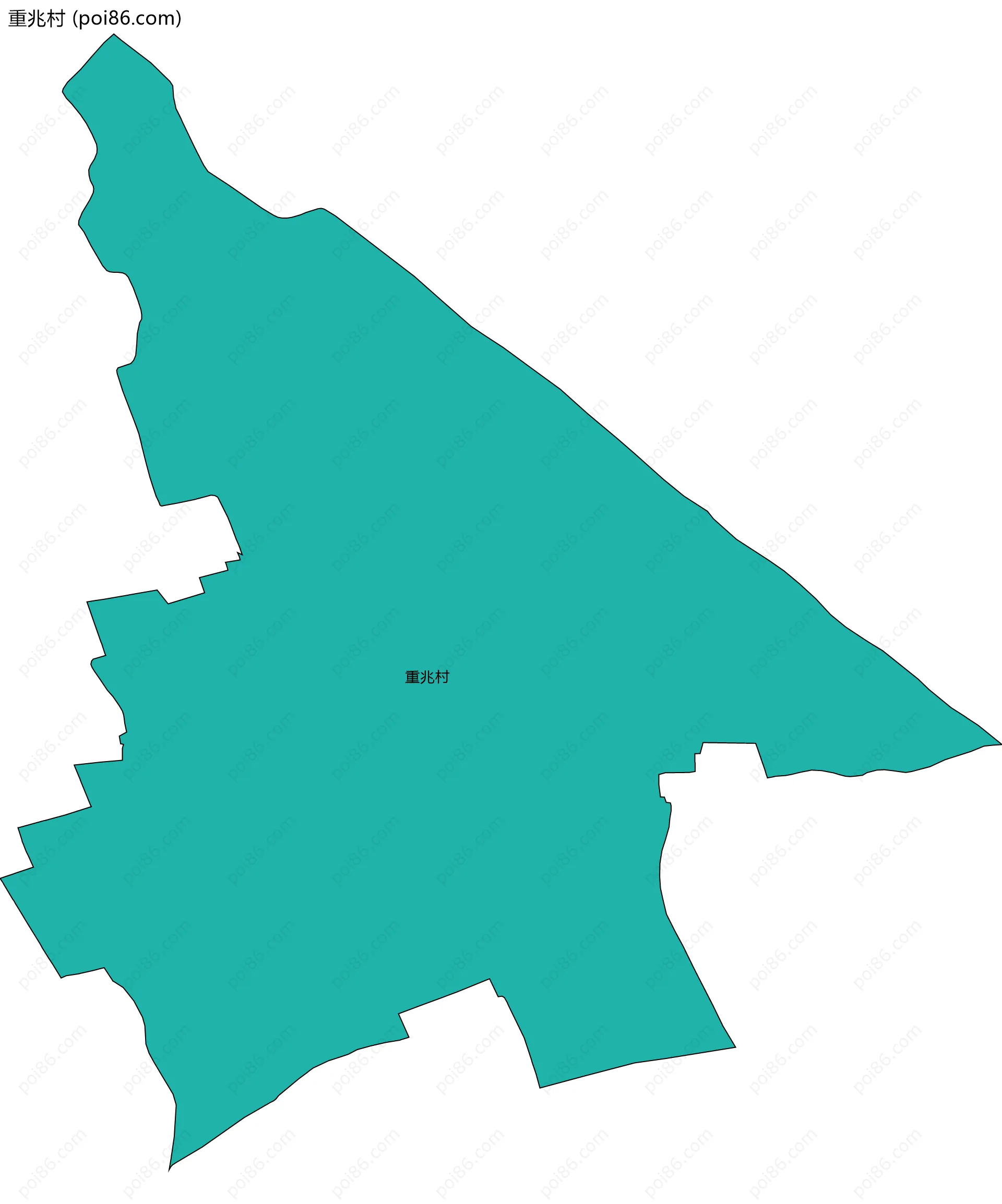 重兆村边界地图