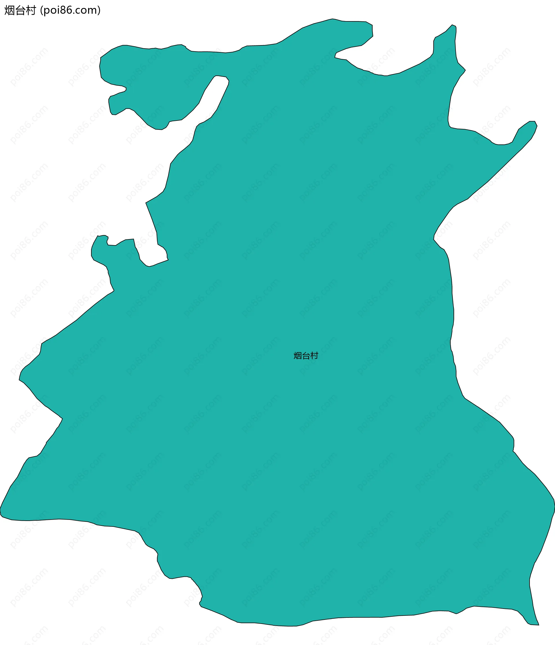 烟台村边界地图