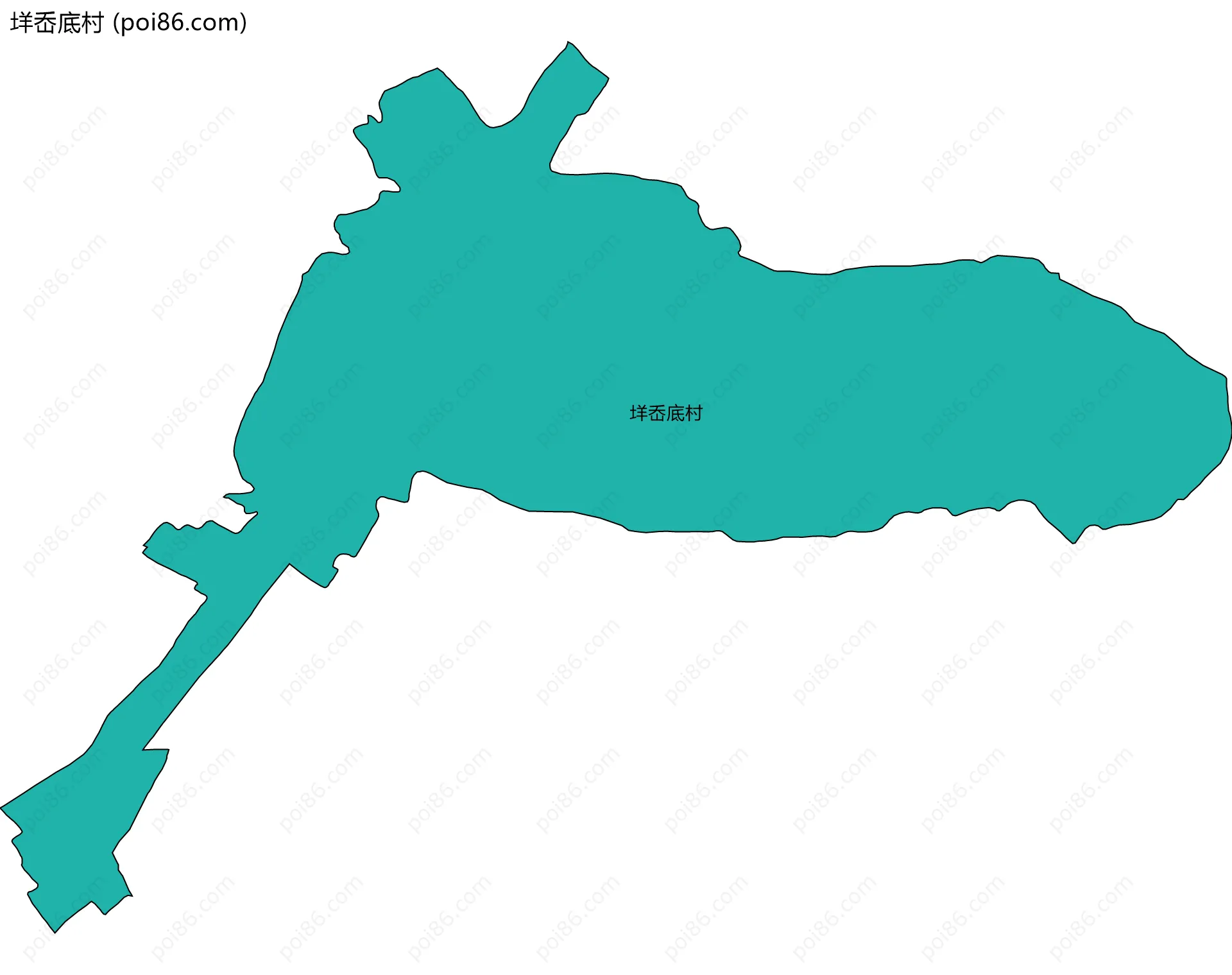 垟岙底村边界地图