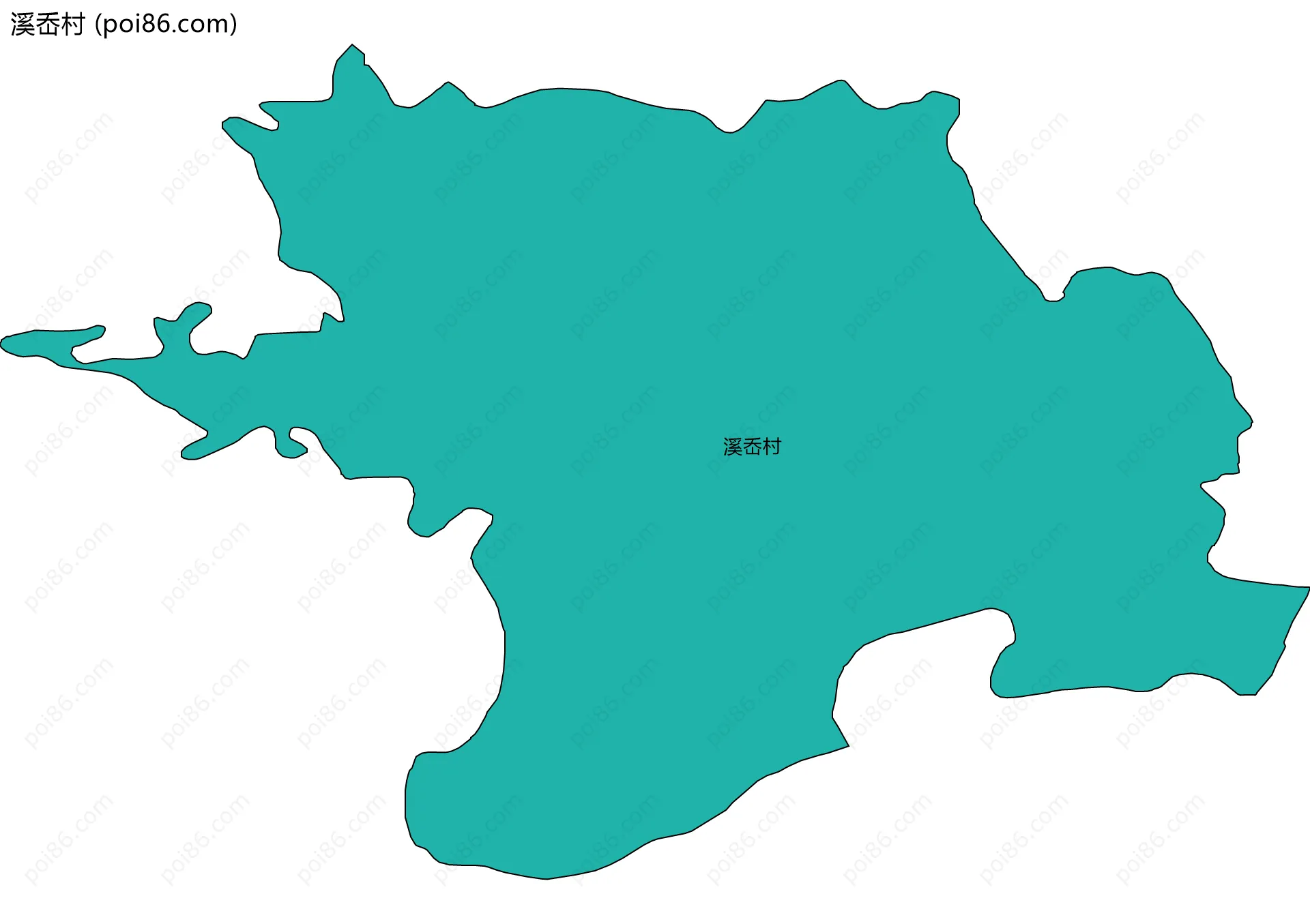 溪岙村边界地图