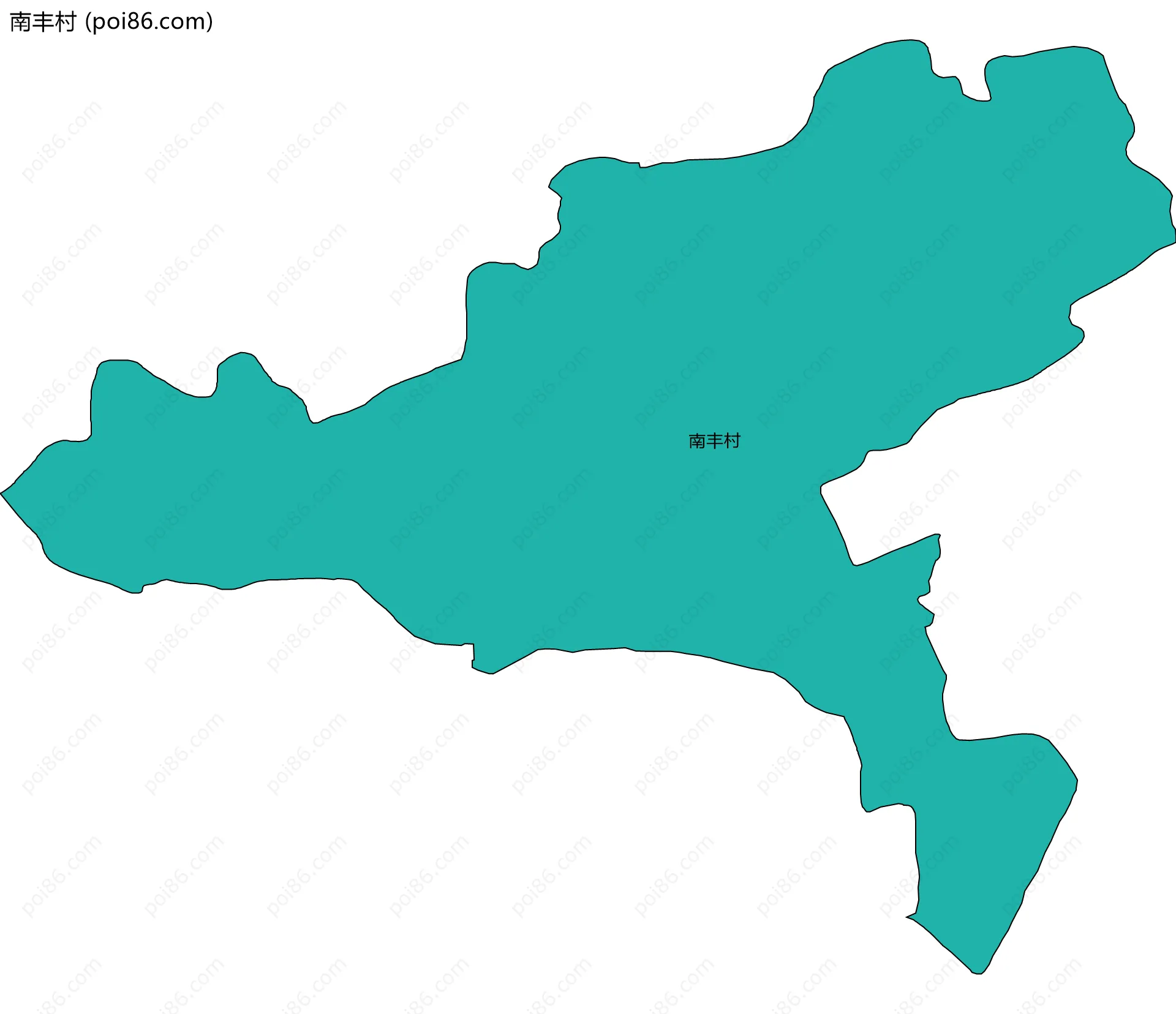 南丰村边界地图