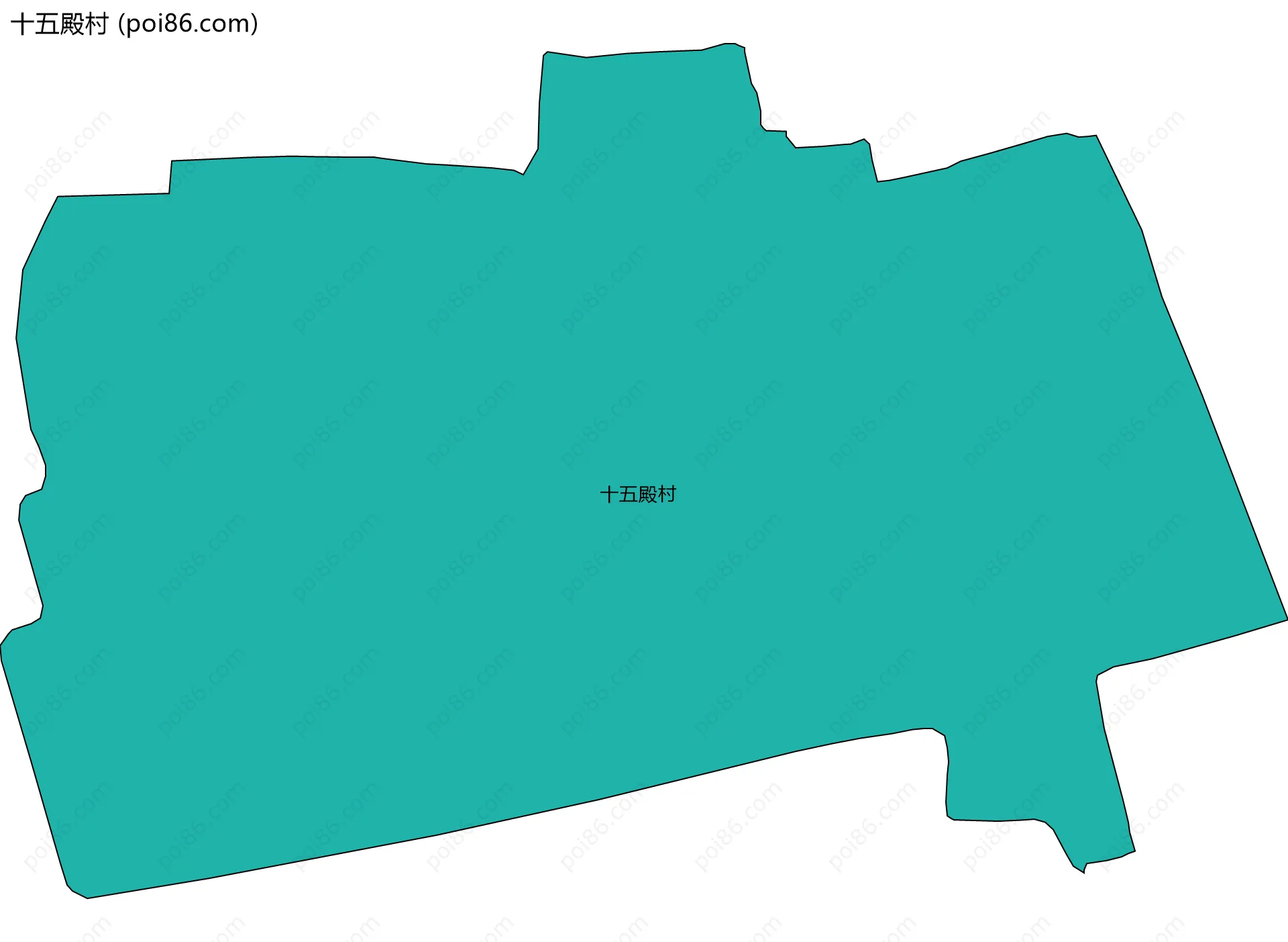 十五殿村边界地图