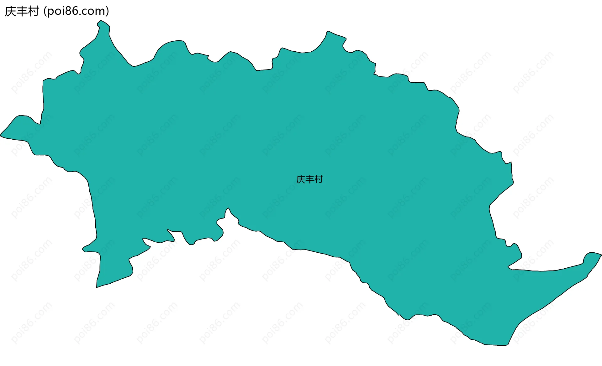 庆丰村边界地图