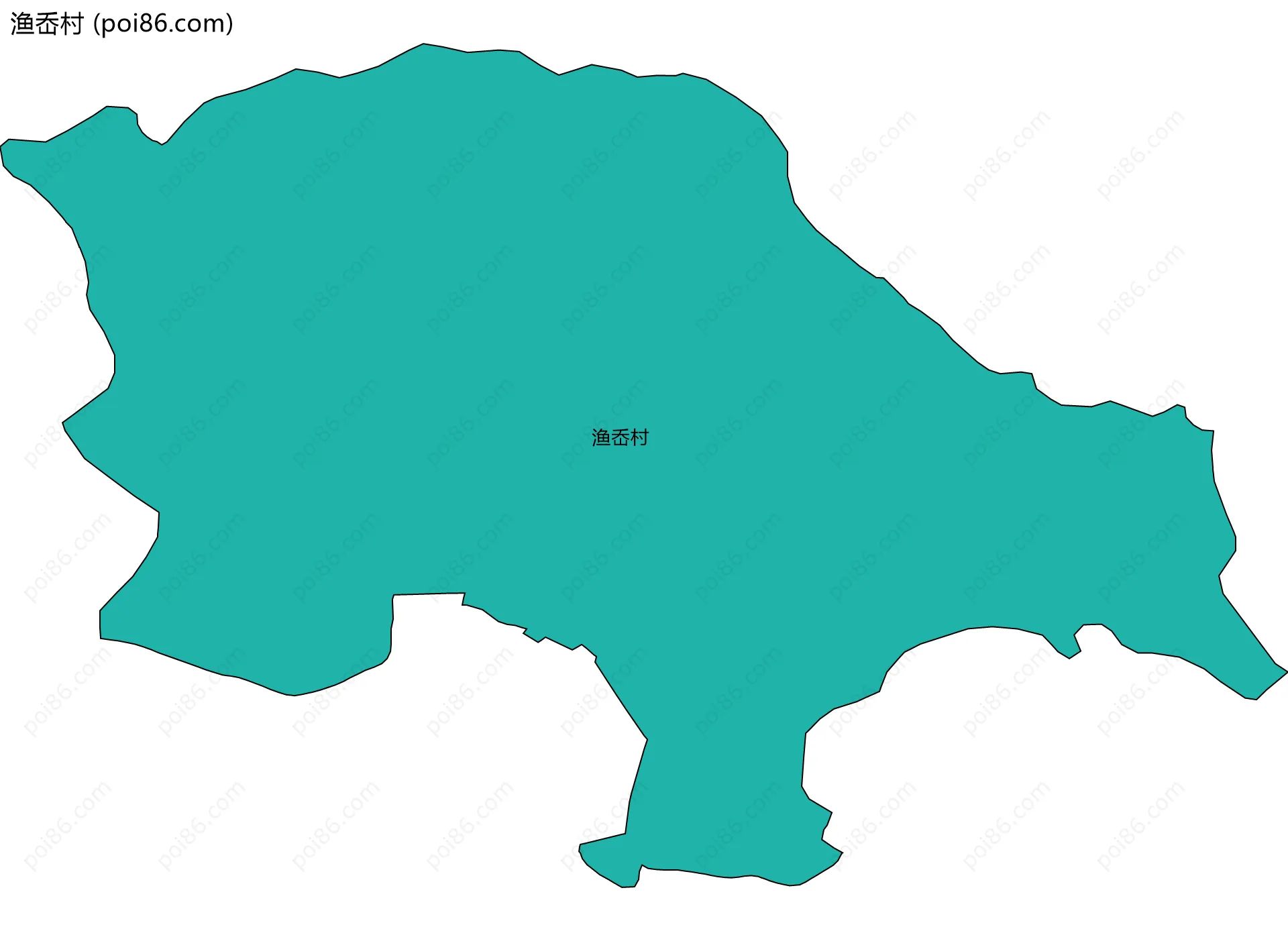 渔岙村边界地图