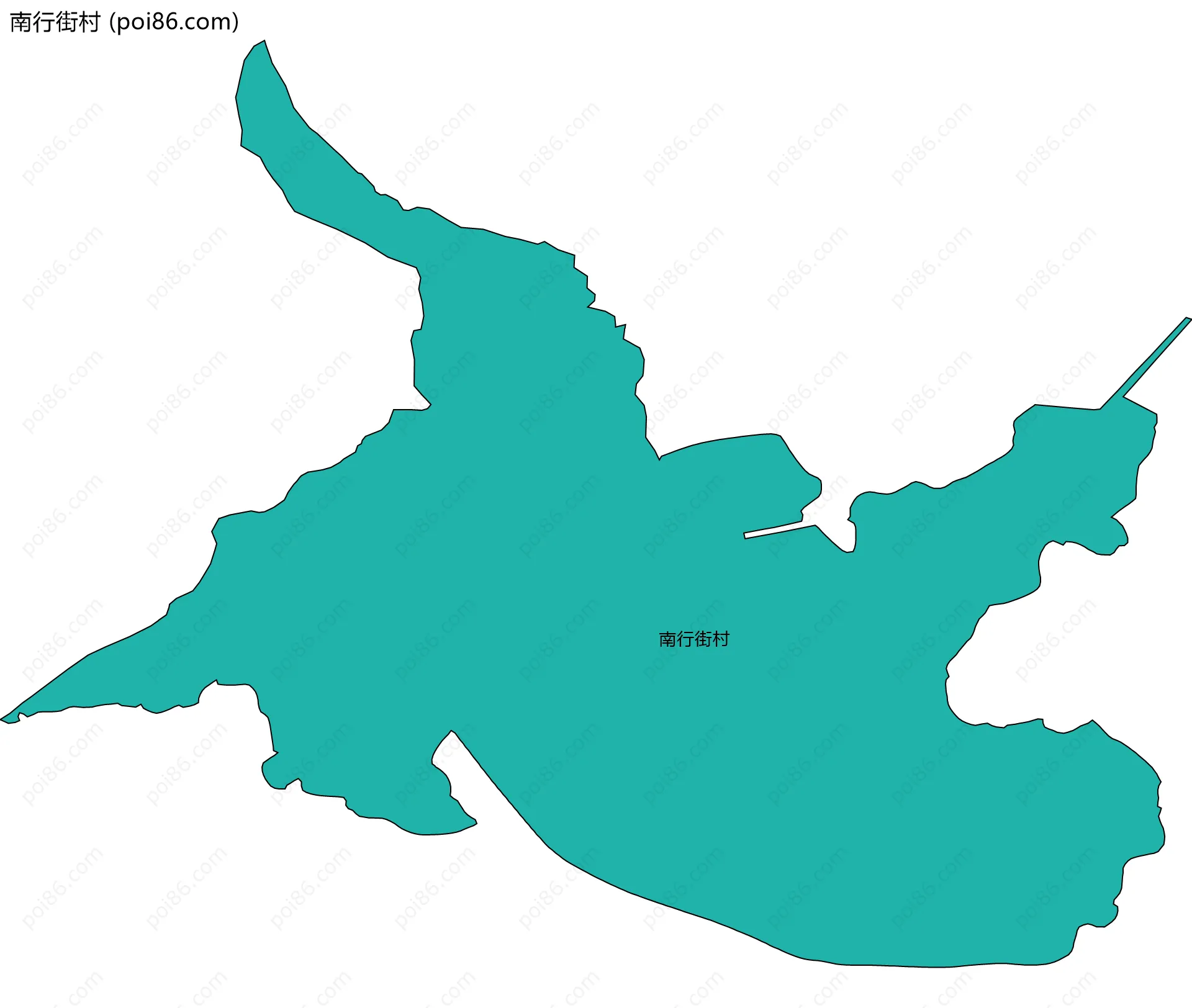 南行街村边界地图