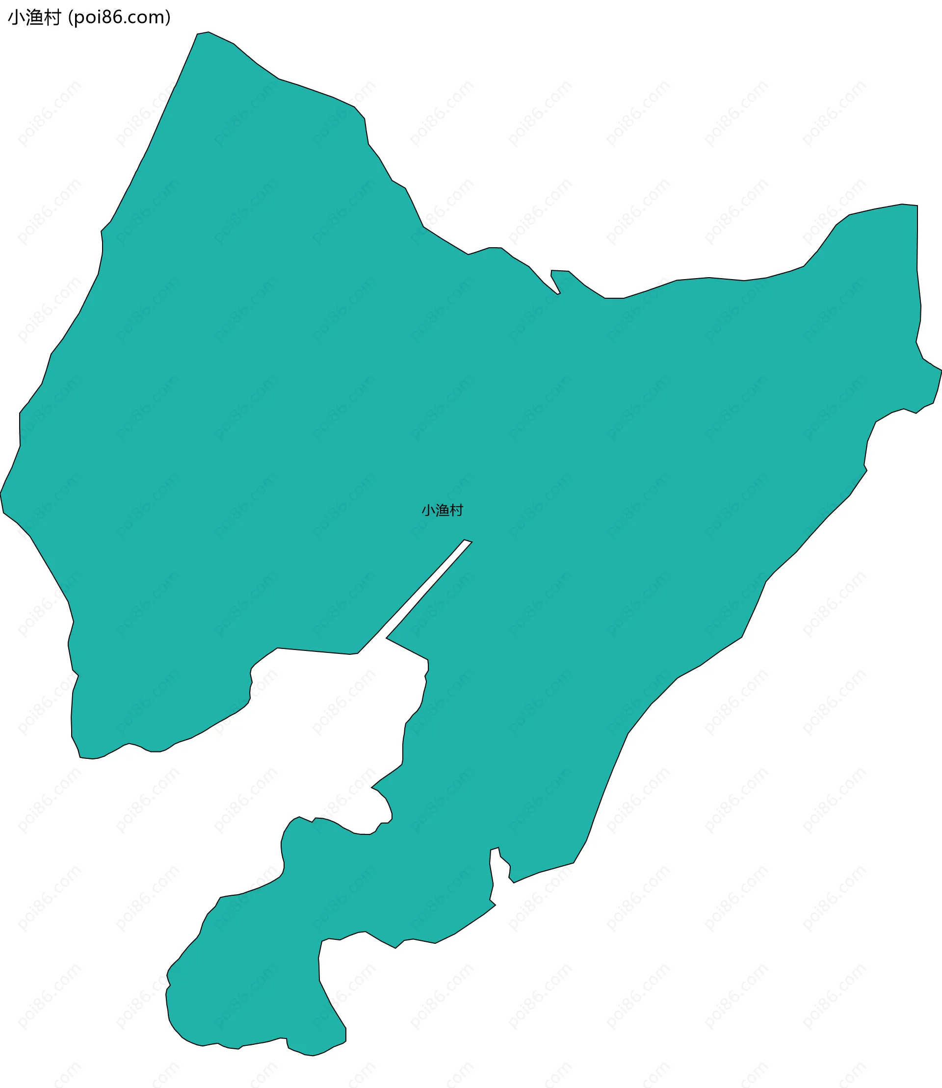小渔村边界地图