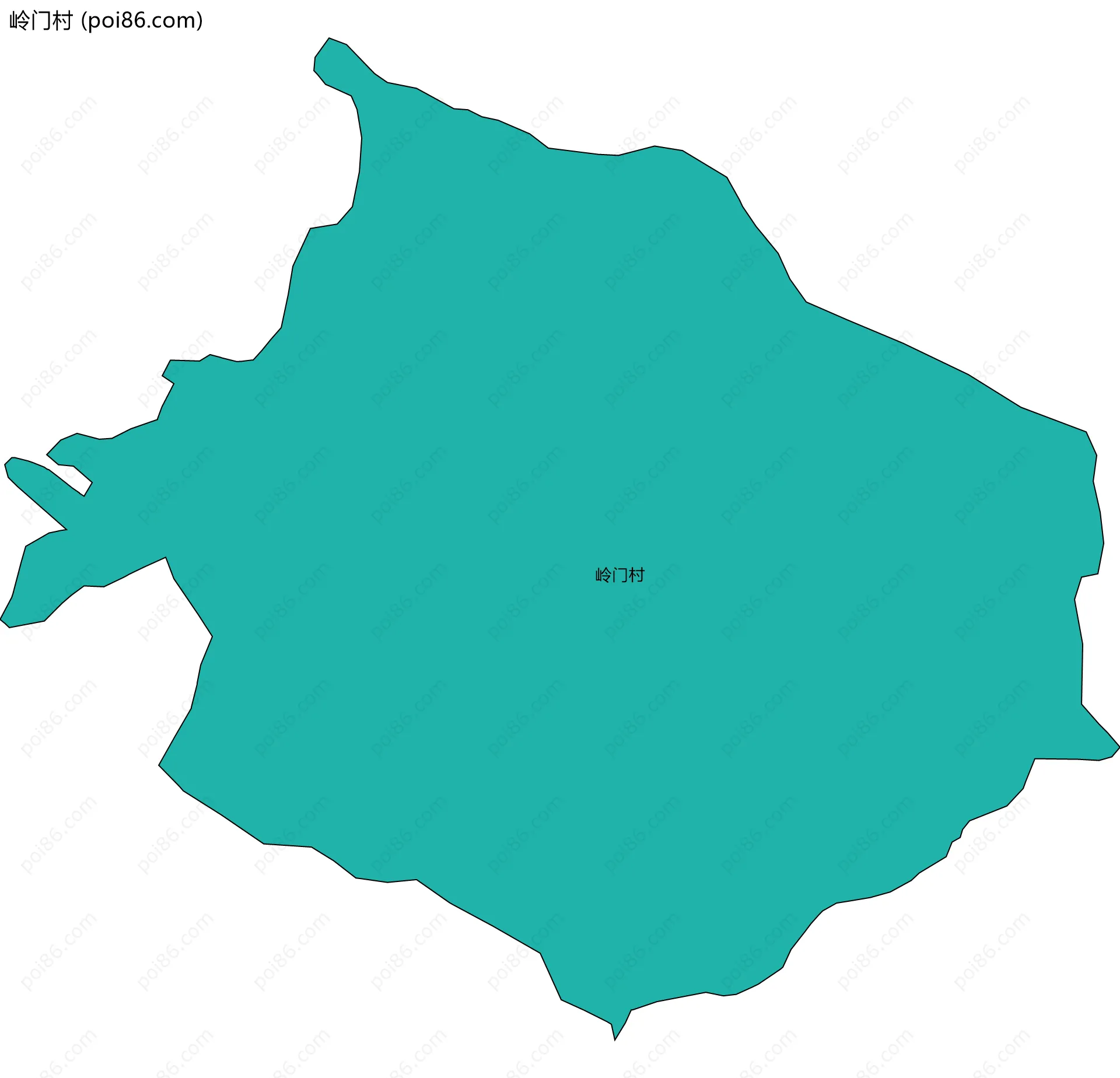 岭门村边界地图